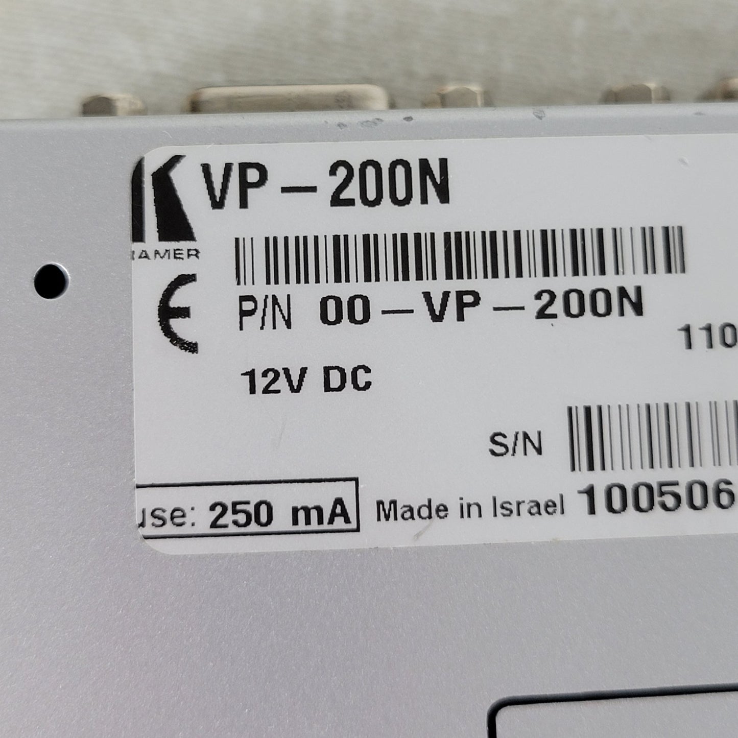 Kramer VP-200N 1:2 UXGA VGA Distribution Amplifier Amp DA 15-Pin HD 12V PSU
