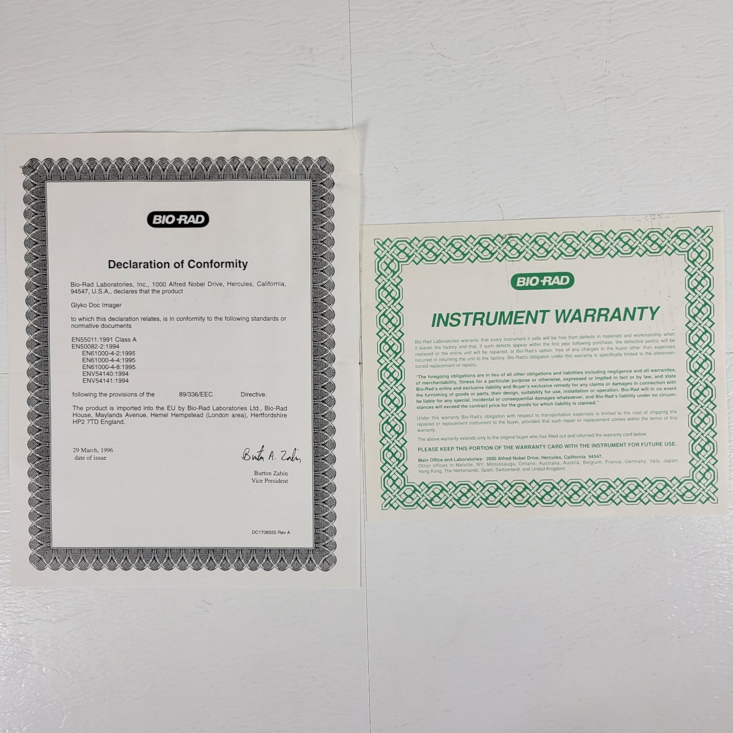 BIORAD GLYCO Doc Gel Imaging System Instruction Manual 170-6555 to 170-6559