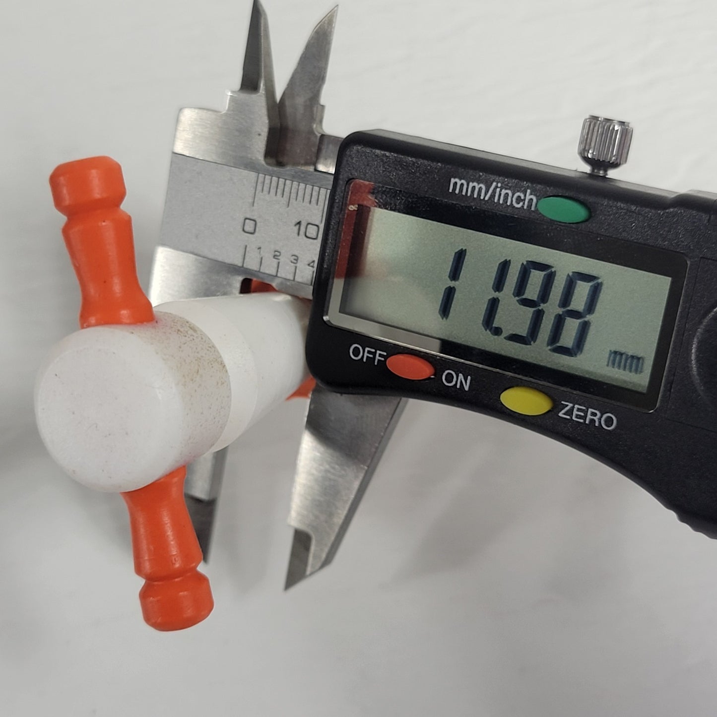 Three PTFE 17/27mm 3.5mm Bore Tapered Stopcocks for Glassware in Labs, Orange