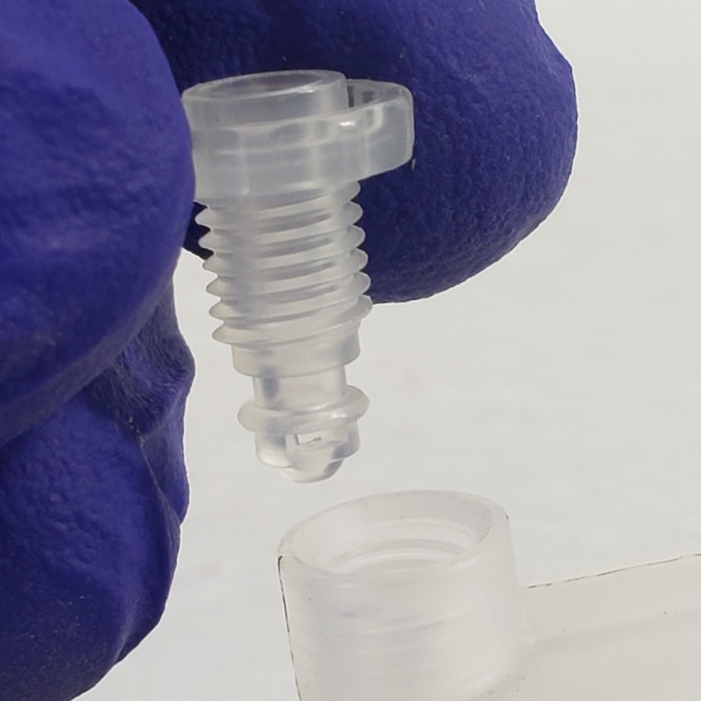 Transparent Threaded Inline Fuel Filter for Small Engines, Flow Direction Shown