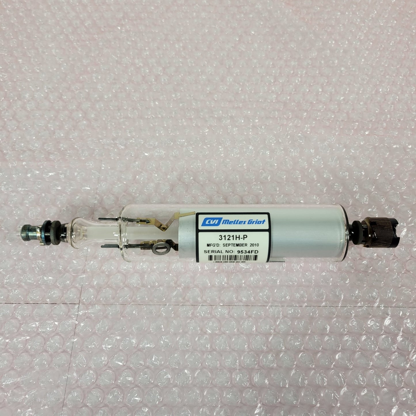 MELLES GRIOT 3121H-P Helium-Neon, HeNe, Testing Laser Tube for Optical Science