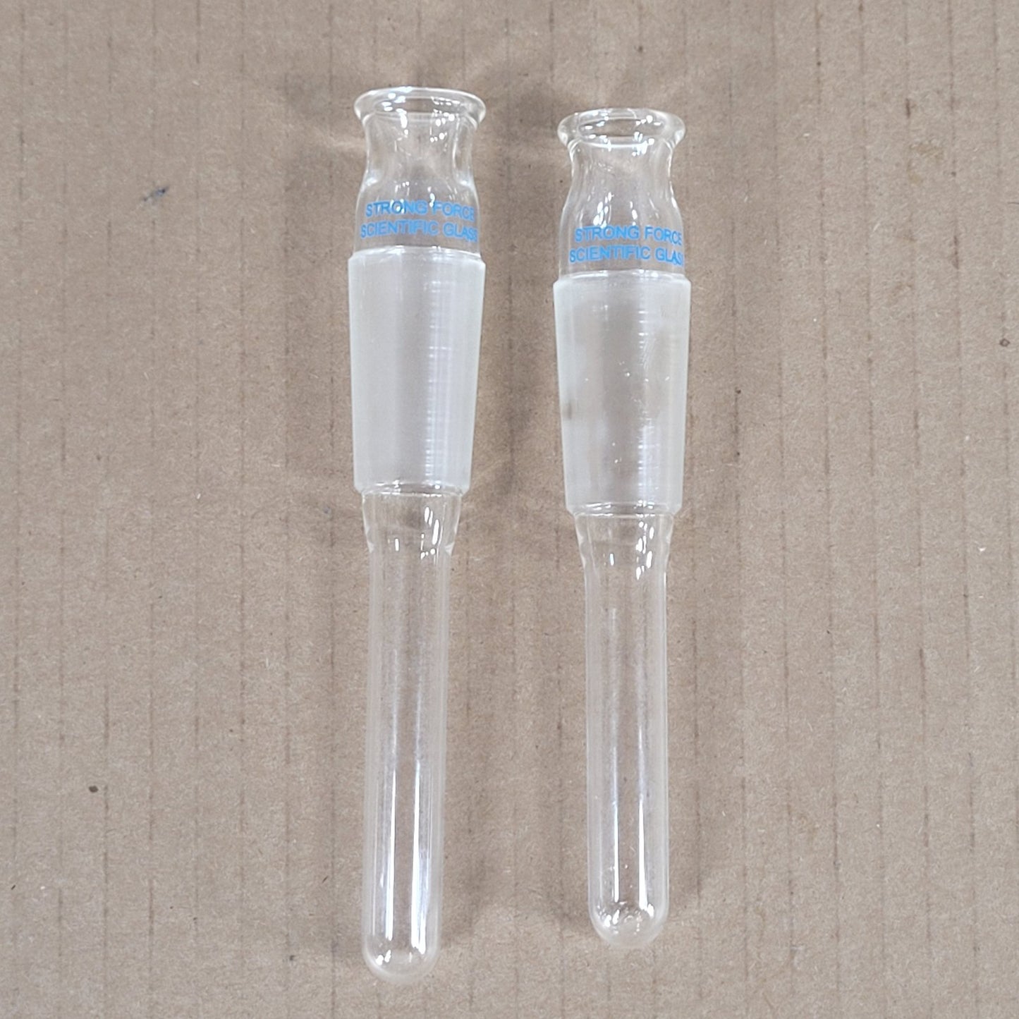 Set of 2 Unbranded Glass Thermometer Adapters 24/40 Outer Joint 145/155mm Height