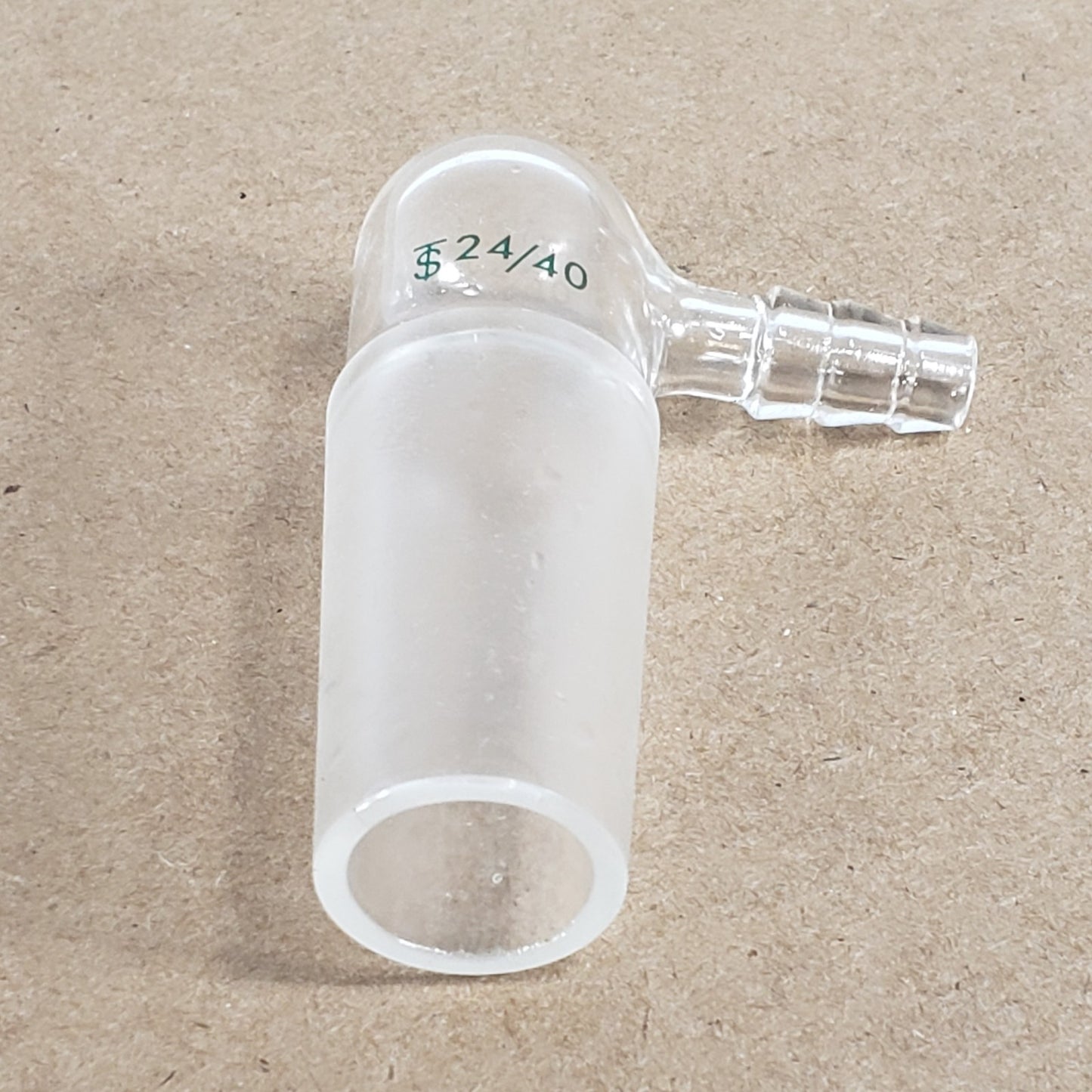 Lot of 3 Chemglass CG-1014-01 Glass Inlet Adapter for 24/40 Inner Joint 90°