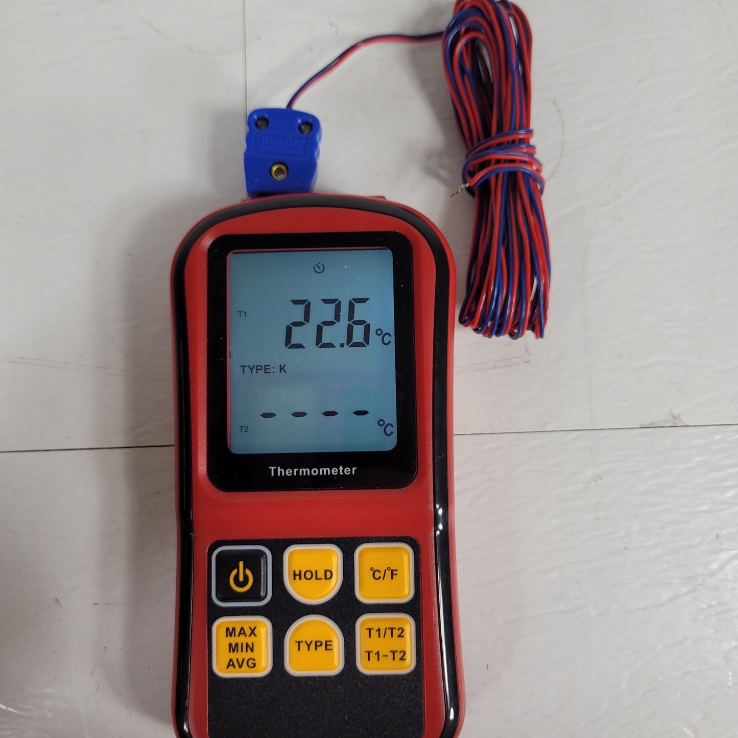 OMEGA Type T Thermocouple Temperature Probe 6ft Wire OSTW-T-M Male Plug