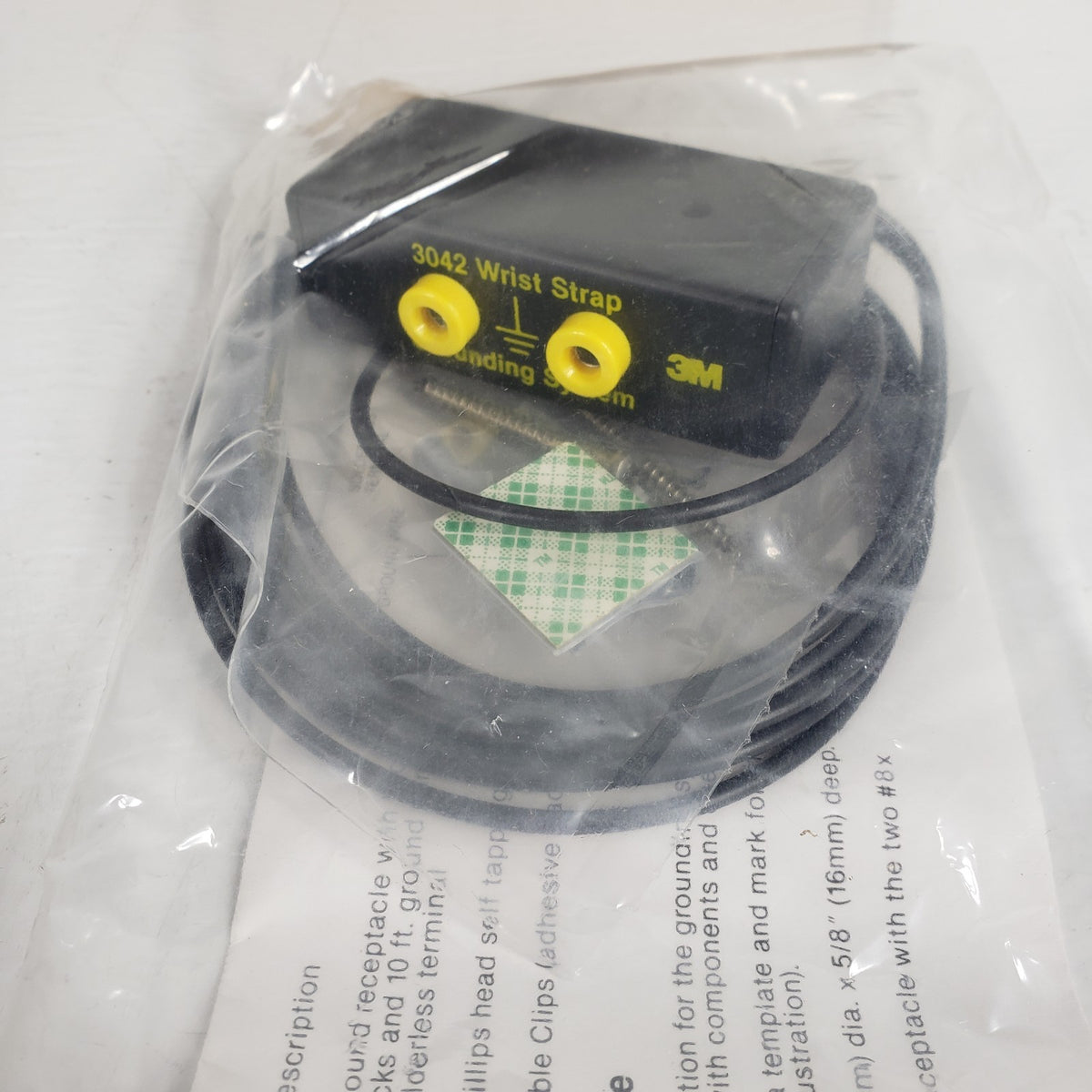 3M 3042 Wrist Strap Grounding System ESD Anti-Static Dual Banana Jack Cord