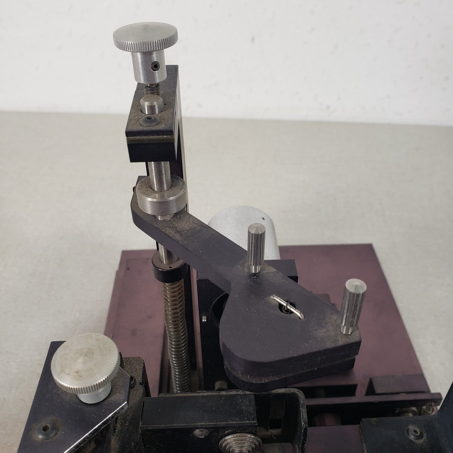 Vintage Microscope Microhardness Tester Manual Scratch Indentation Hardness Test