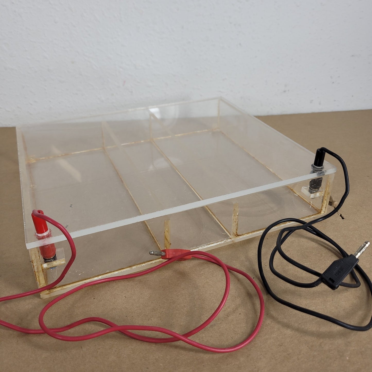 Acrylic Horizontal Agarose Gel Electrophoresis Chamber w Tray & Leads Ellard