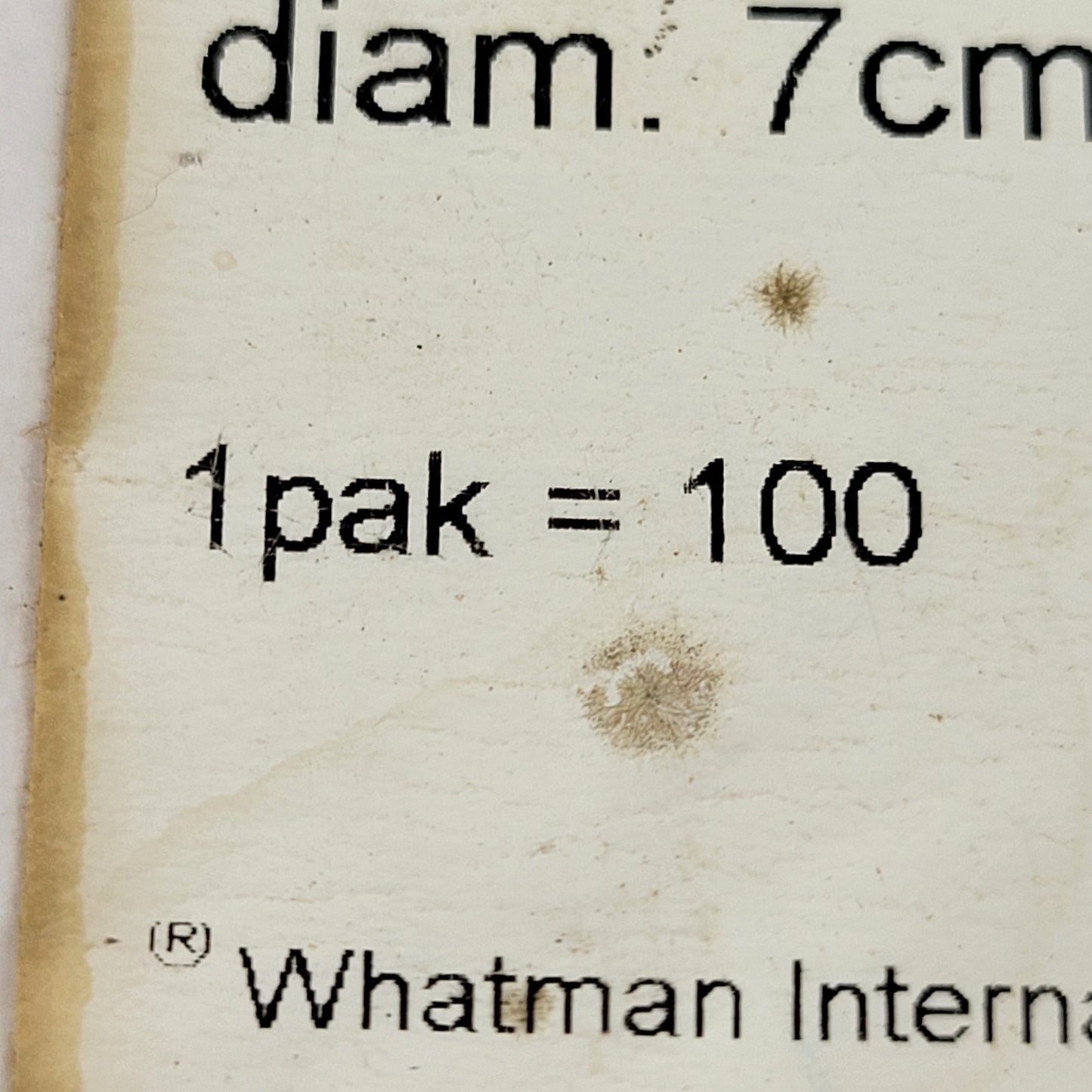 WHATMAN 1001-070 70mm Diameter Filter Papers, 100-Packs, 2 Sealed, One Partial