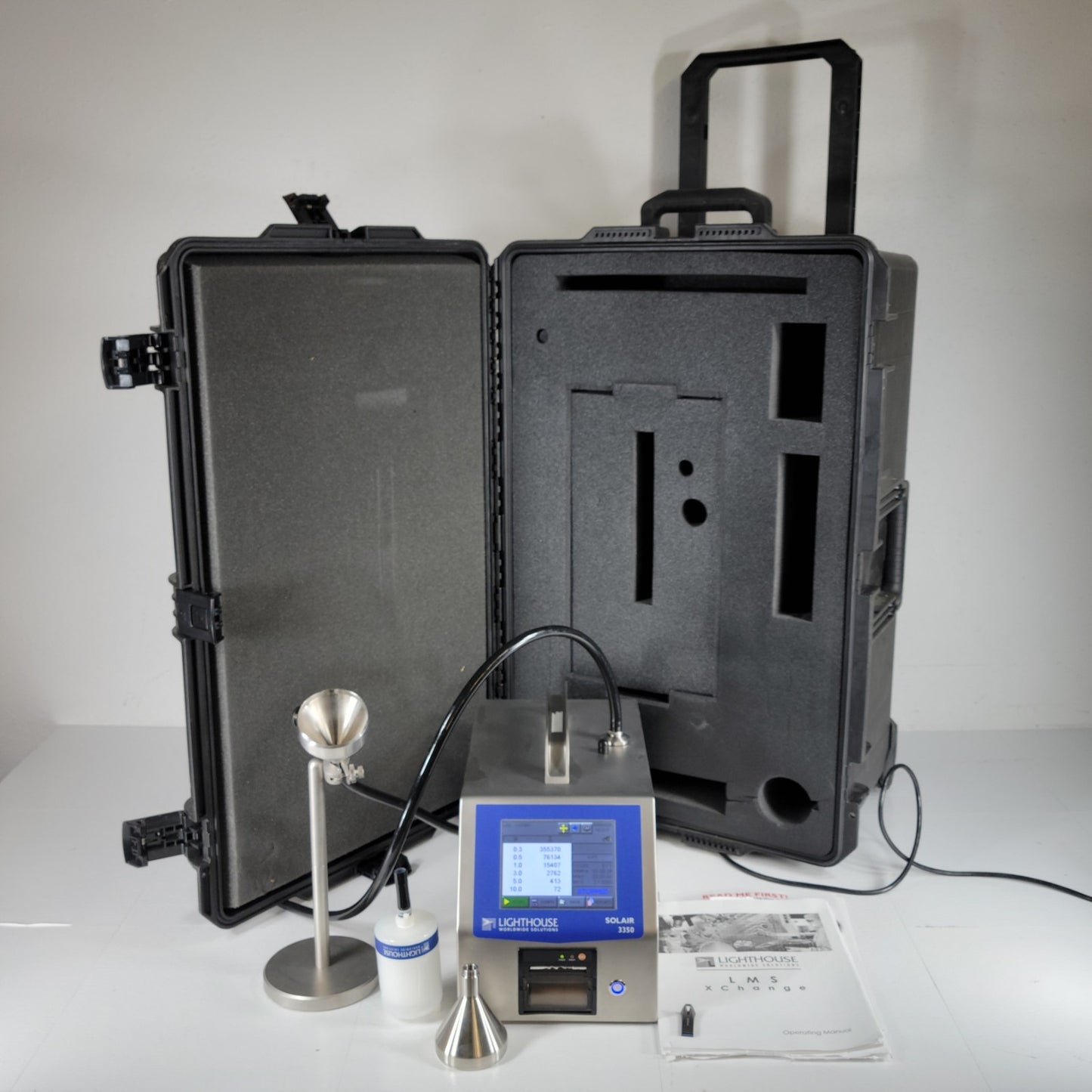TESTED Lighthouse SOLAIR 3350 Particle Counter Analyzer 100 LPM 0.3um Cleanroom