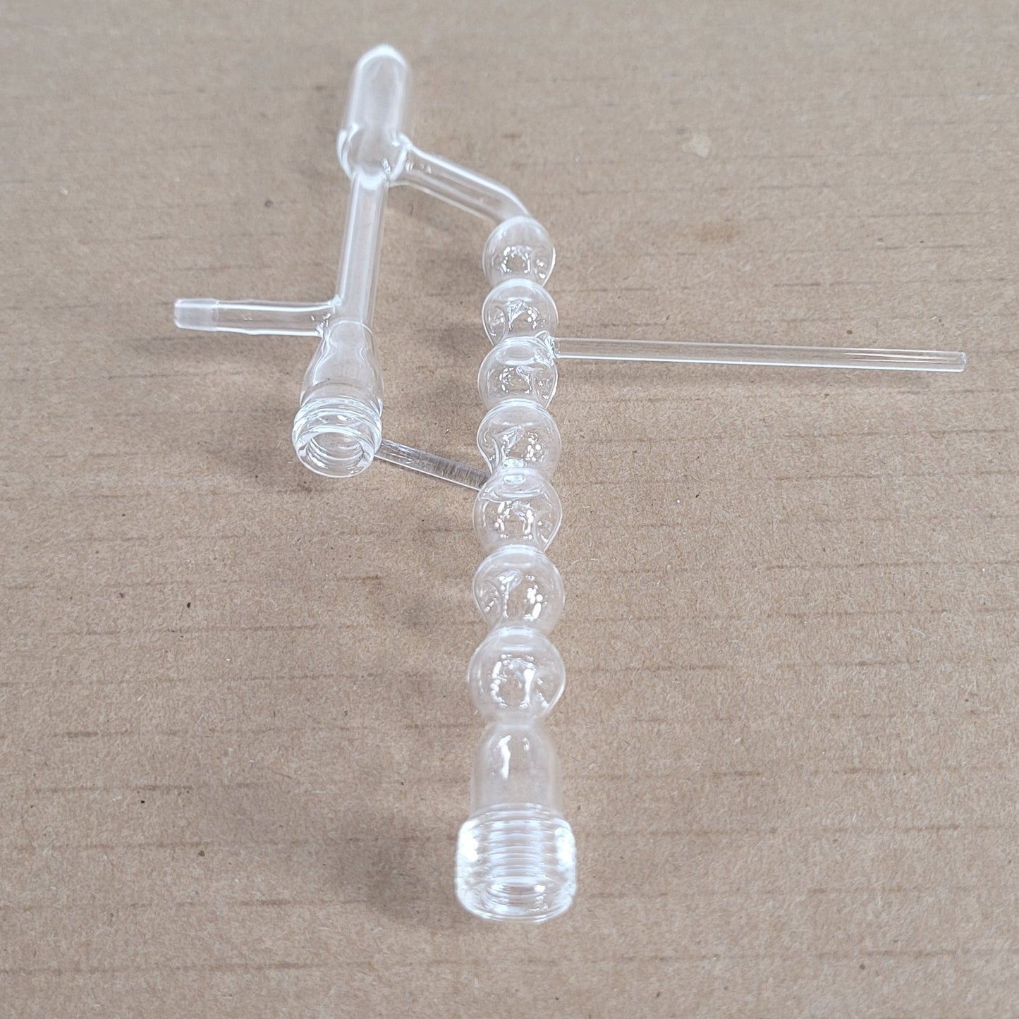 Custom Unbranded Micro-Scale Vigreux/Bulb Style Distillation Condenser #7 Thread