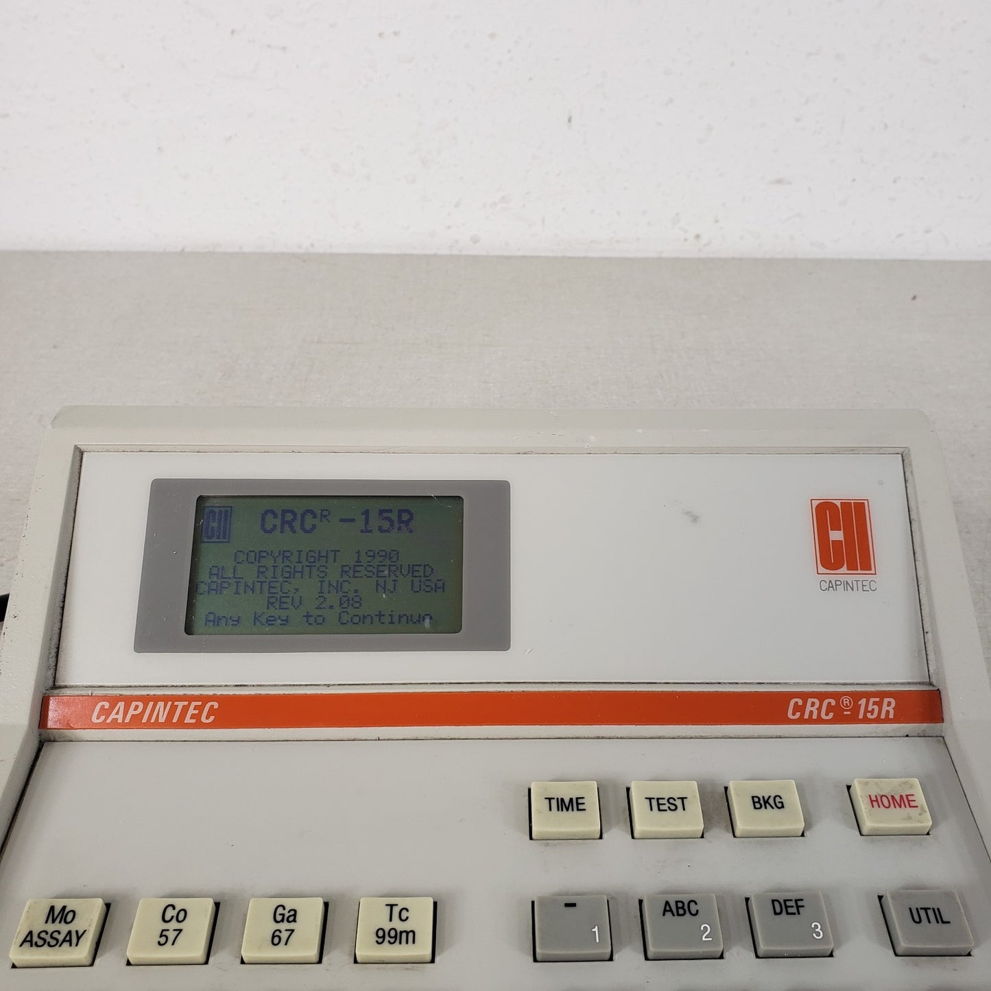 POWER TESTED Capintec CRC-15R Radioisotope Dose Calibrator Console Keypad