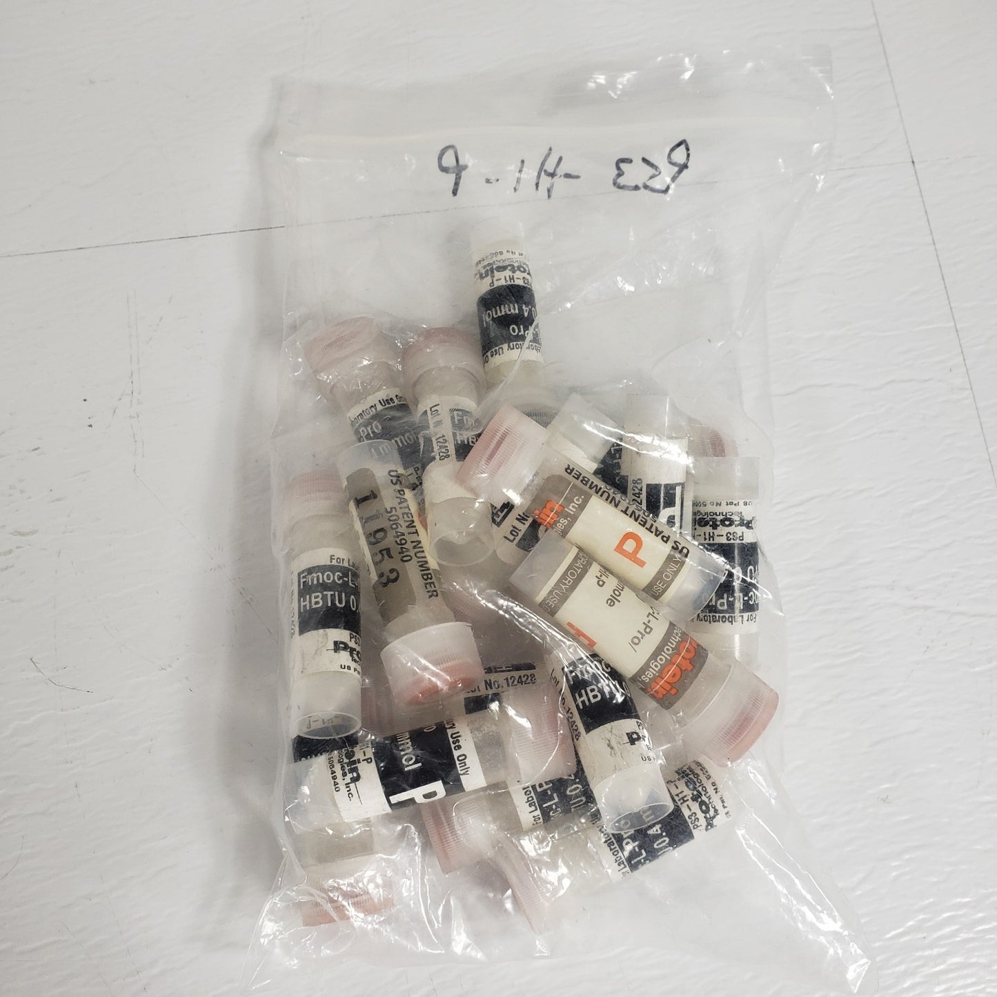 PROTEIN TECH. Assorted Alphabetized Polypropylene Vials For PS3 Peptide System