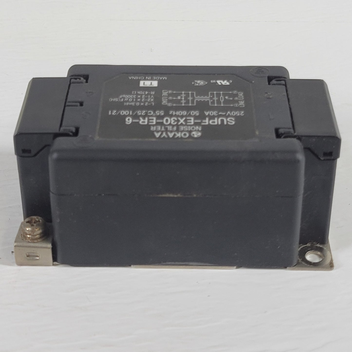 Okaya Electric SUPF-EX30-ER-6 AC Power Line Noise Filter 30A 250V 50/60Hz