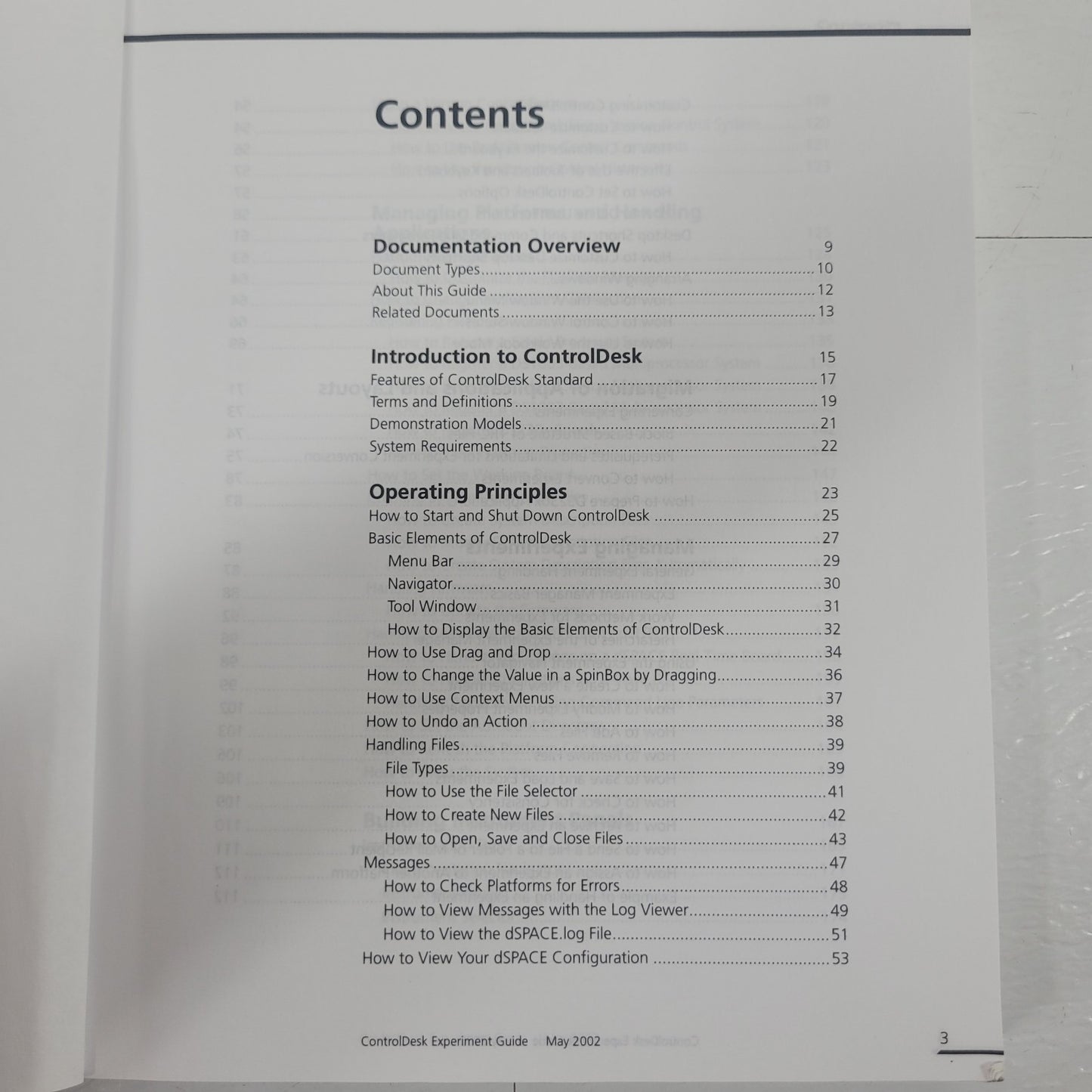 dSPACE ControlDesk Experiment Guide Release 3.4 Software User Manual May 2002