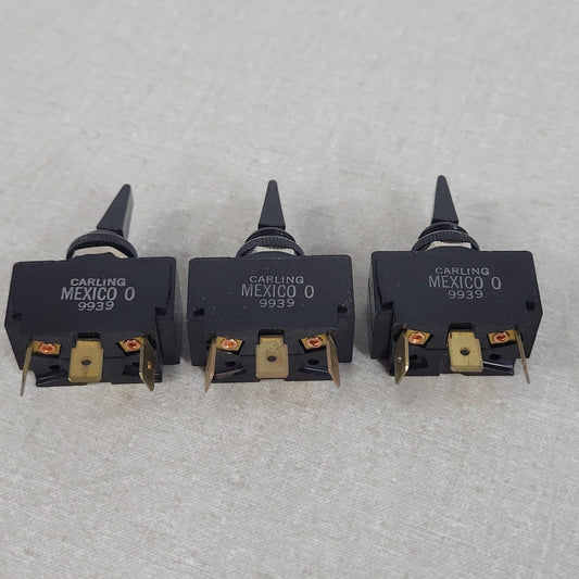 Lot of 3 Carling 9939 Momentary Paddle Toggle Switch 6A 125VAC Panel Mount New