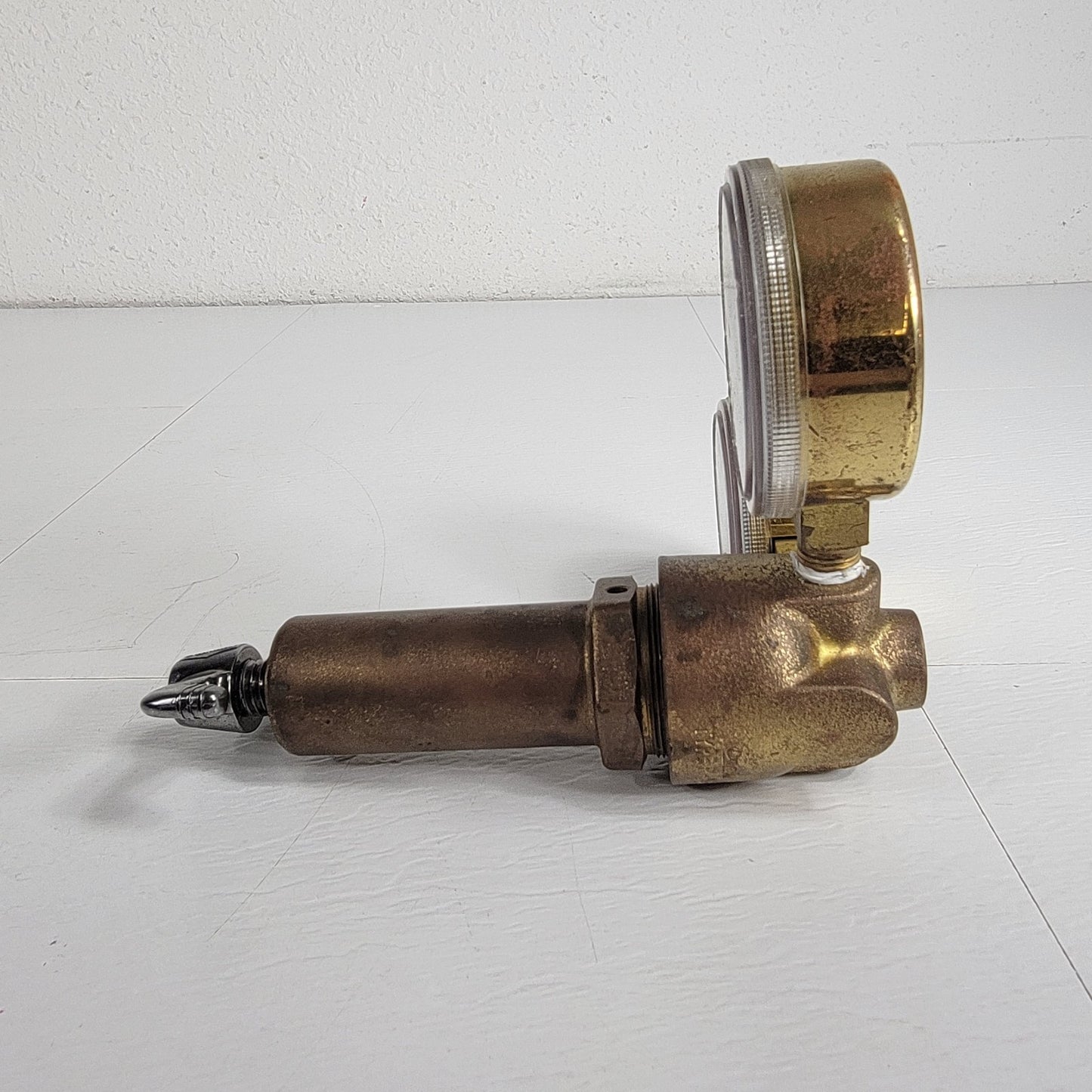 Union Carbide Purox R-9861 CGA-580 Inert Gas Regulator Dual Gauge Brass