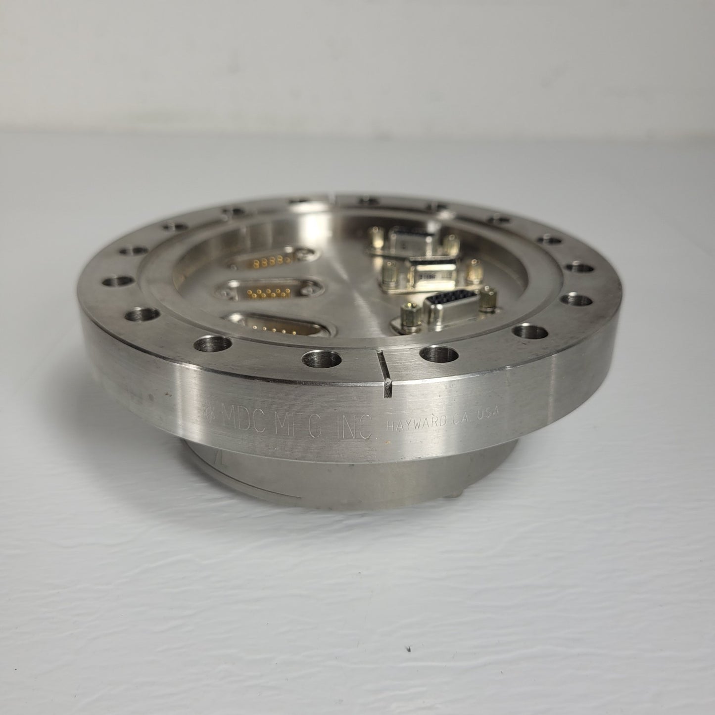 MDC Conflat DN100CF 6" CF 6x DB-9 Serial Feedthrough UHV Ultra High Vacuum SS