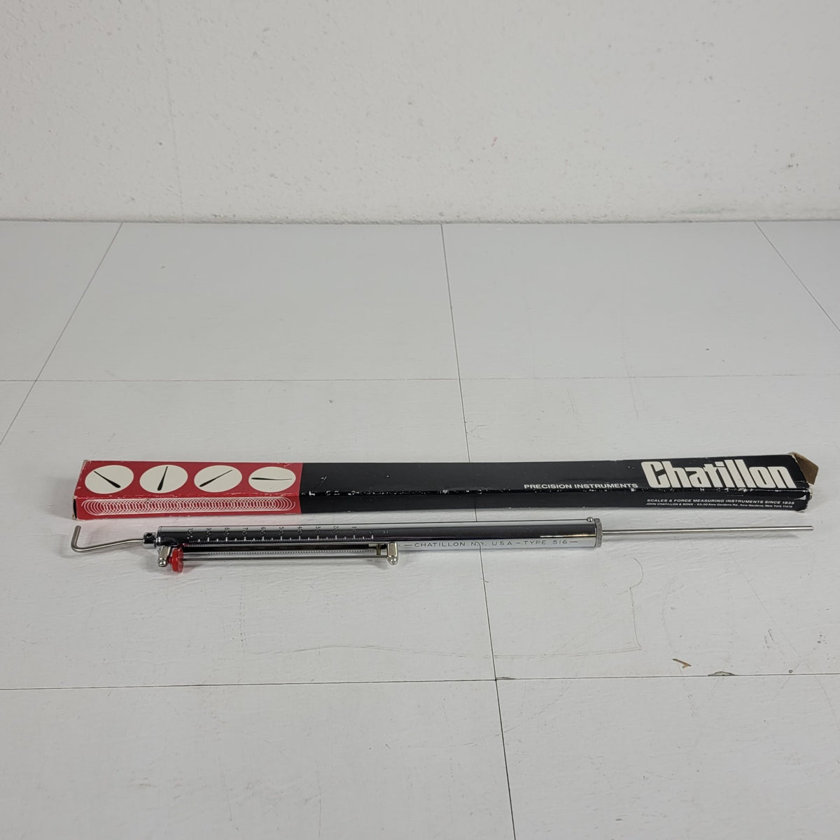 Chatillon 516-1000 1000g 2lb Mechanical Push Pull Force Gauge Spring Scale