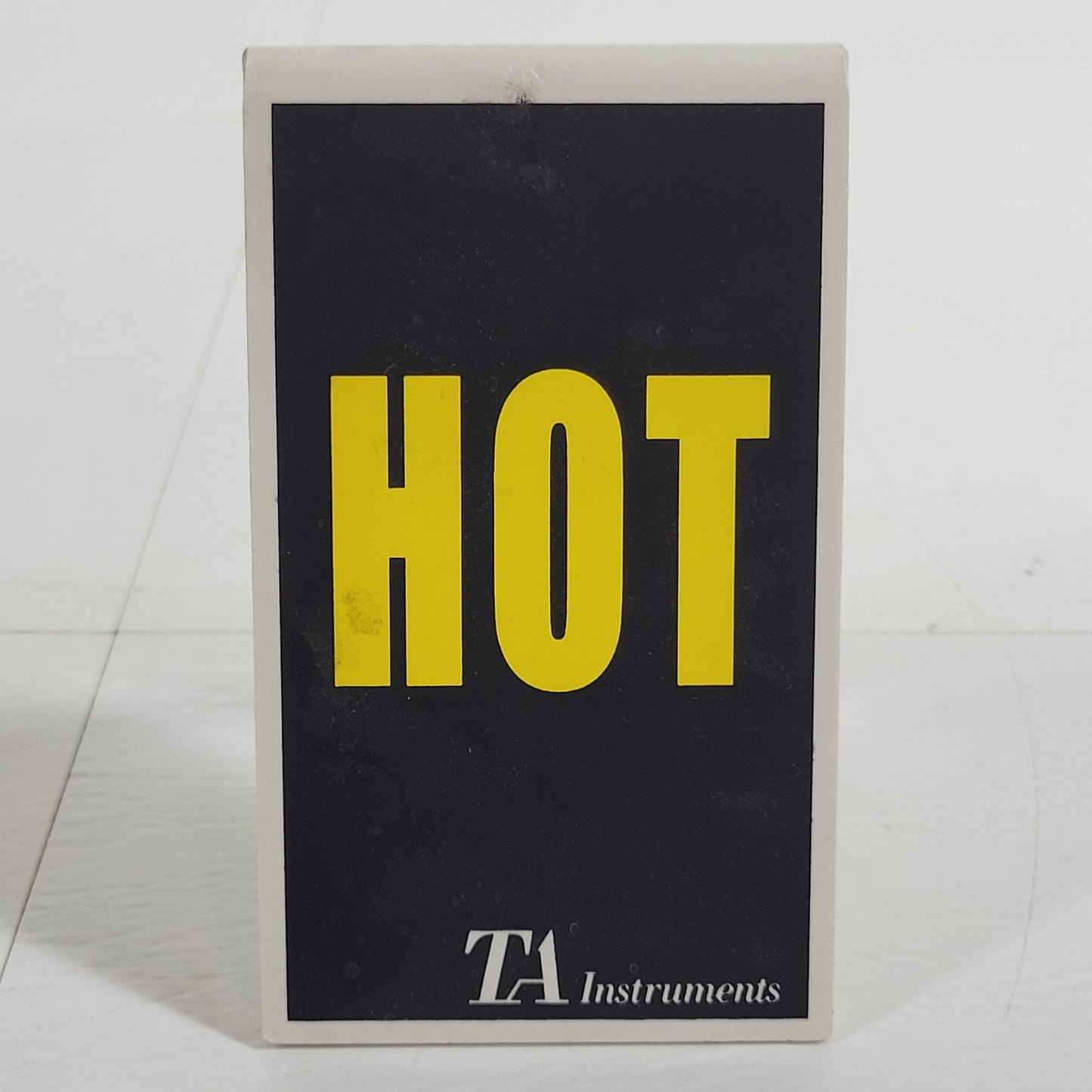 VINTAGE TA Instruments Mini Caution TEST IN PROGRESS / HOT Laboratory Sign