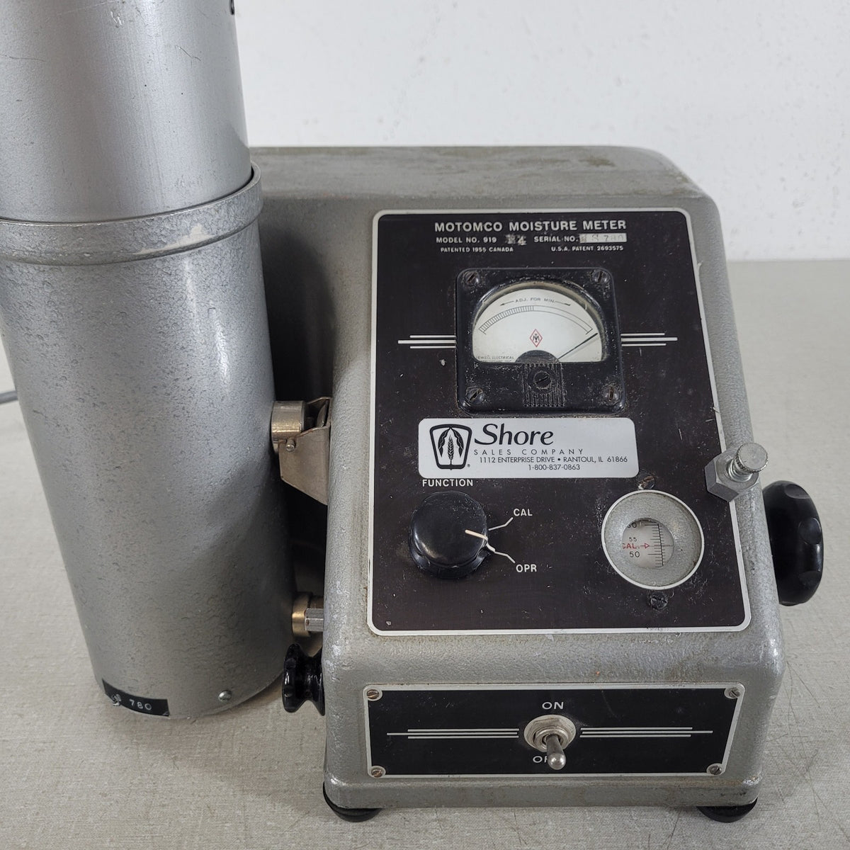 Motom co 919 Grain Moisture Meter 3.5" Cell Analyzer Tester Tested Working