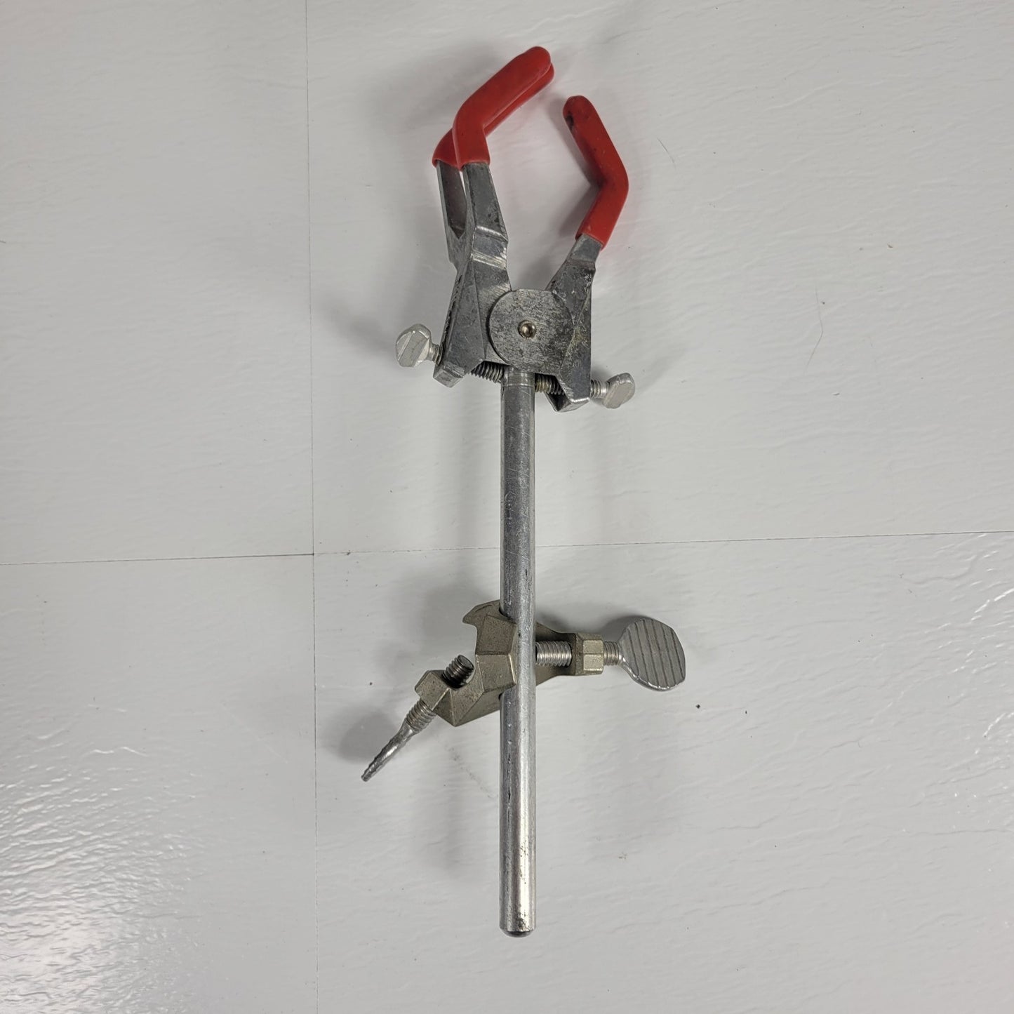 Lot of 10 Large 3-Prong Double Adjustable Lab Clamps 10.75" Long Extension Clamp