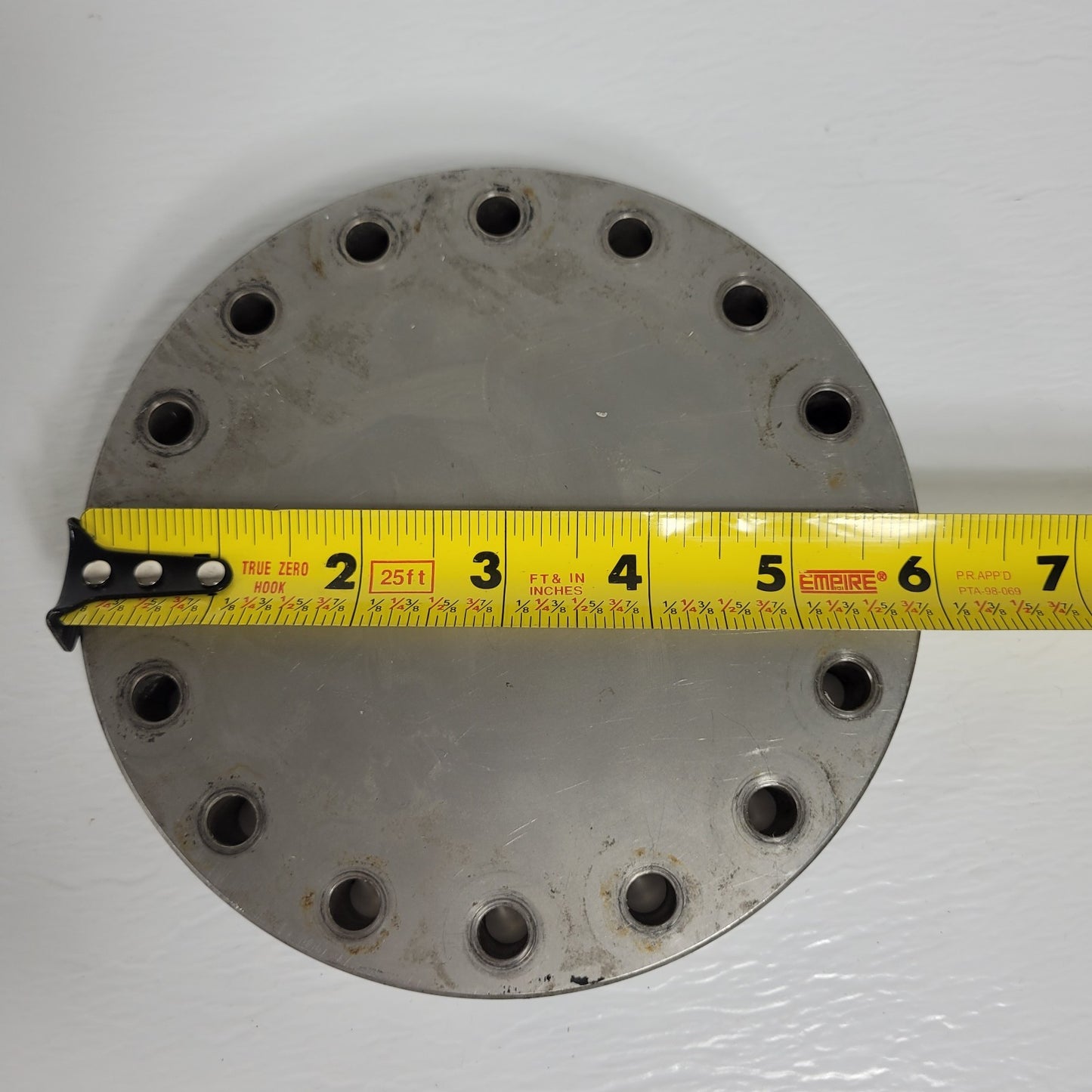 Varian DN100CF Conflat Blank Flange Inset 6" CF UHV Ultra High Vacuum SS