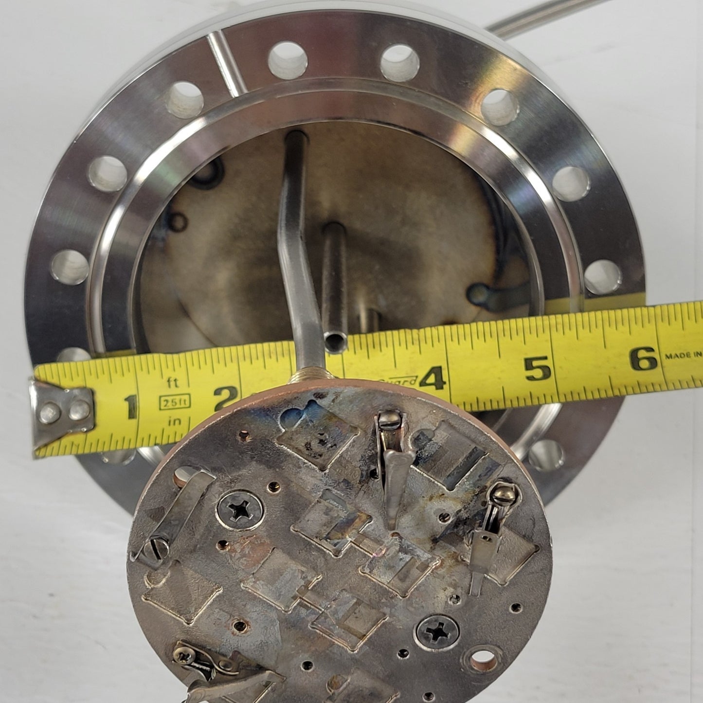 DN100CF Water-Cooled Copper Wafer Chuck UHV Thin Film Deposition Stage High Vac