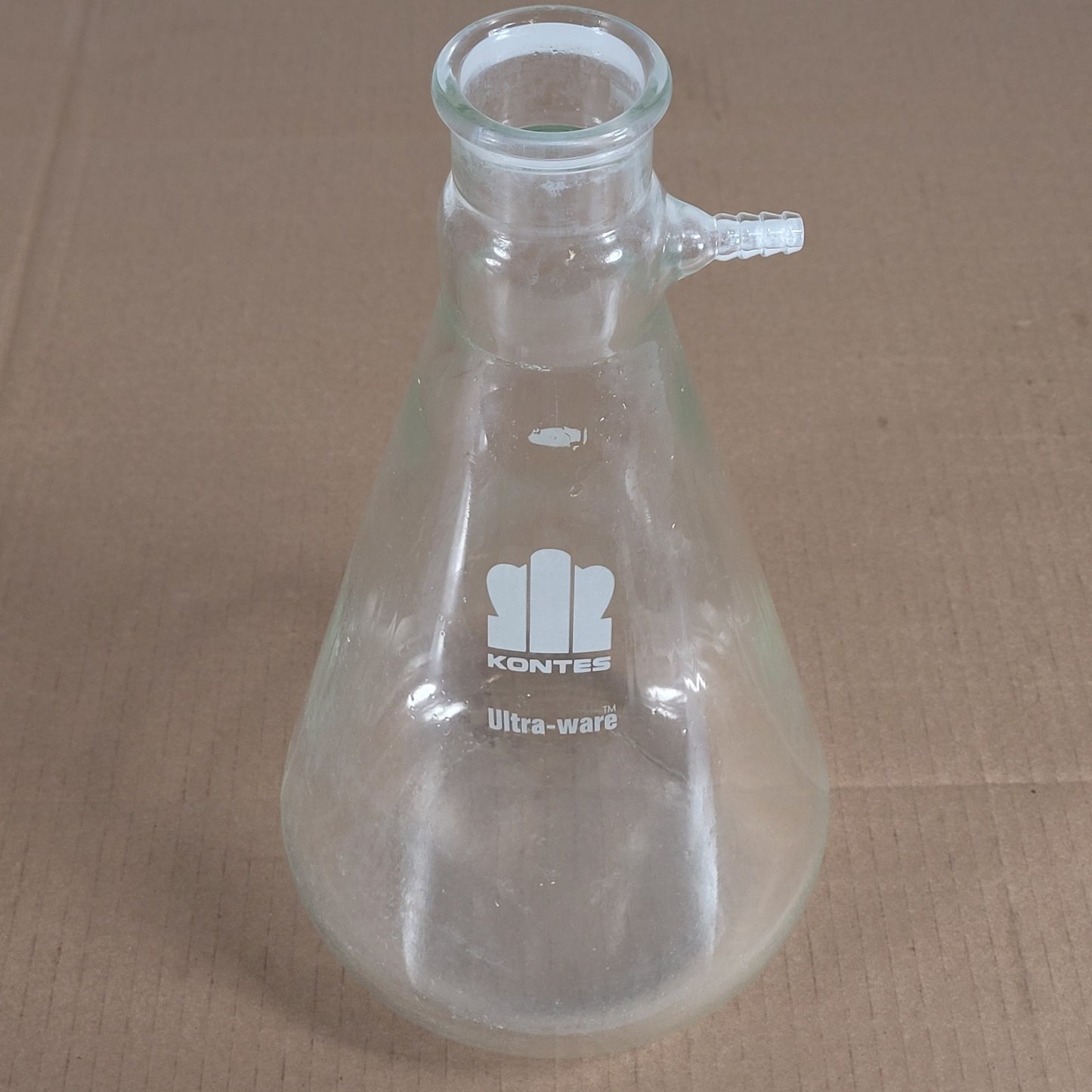 Kontes Ultra-Ware Heavy Wall Glass 1000mL 3/8" Side Arm Filtration Flask