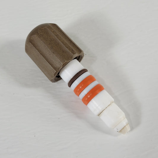 CHEMGLASS PTFE 0-12mm High Vacuum Valve Plugs for Vacuum Systems, Orange & Brown