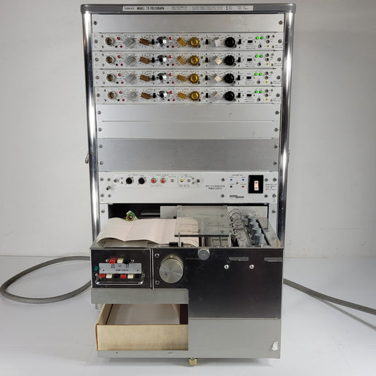 Tested Vintage Grass 79F Polygraph 4-Channel w/RPS 7C8 Regulator And 79W8G Chart