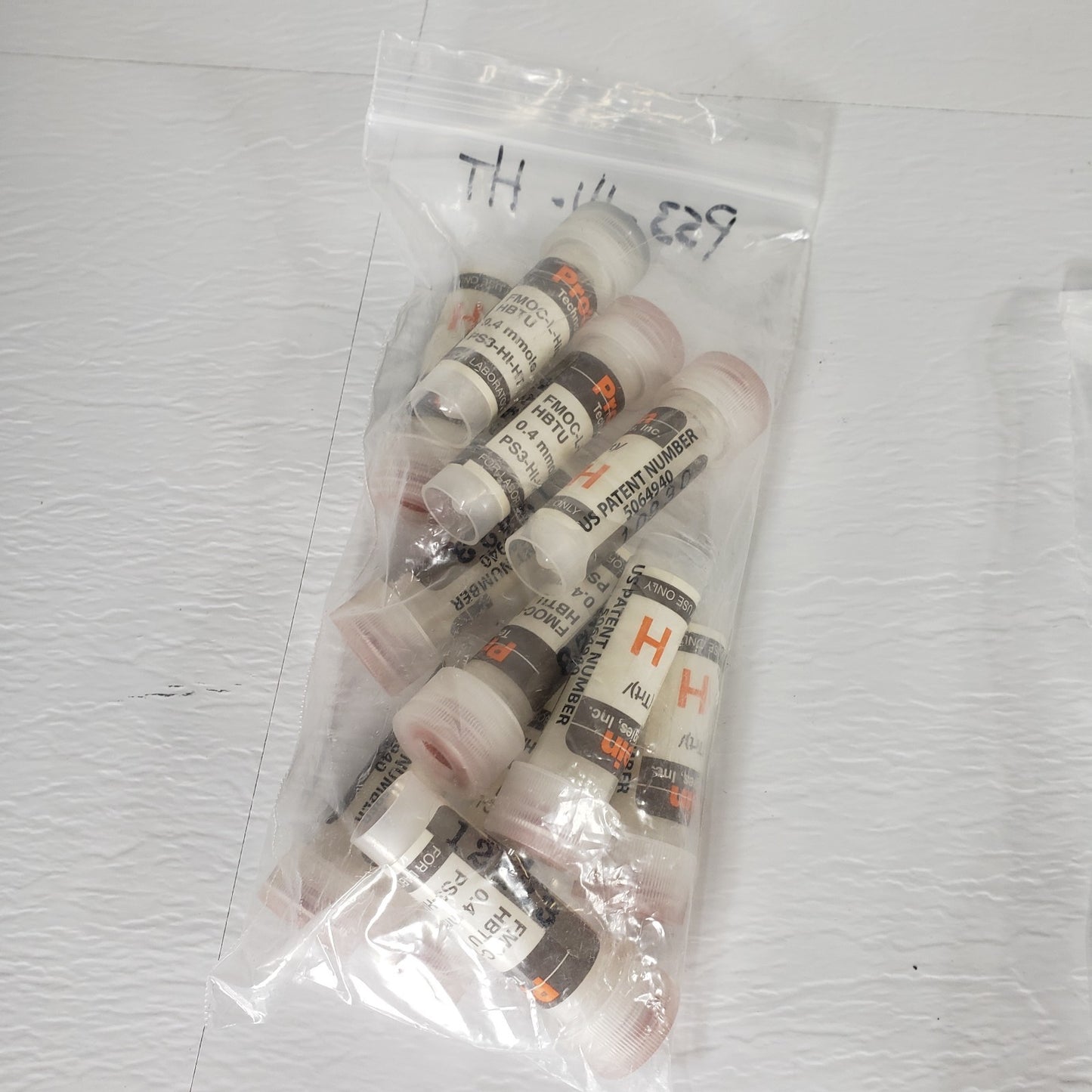 PROTEIN TECH. Assorted Alphabetized Polypropylene Vials For PS3 Peptide System