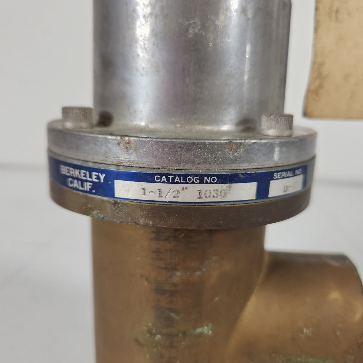 Airco Temescal 1030 1-1/2" FPT Pneumatic High Vacuum Angle Valve Skinner