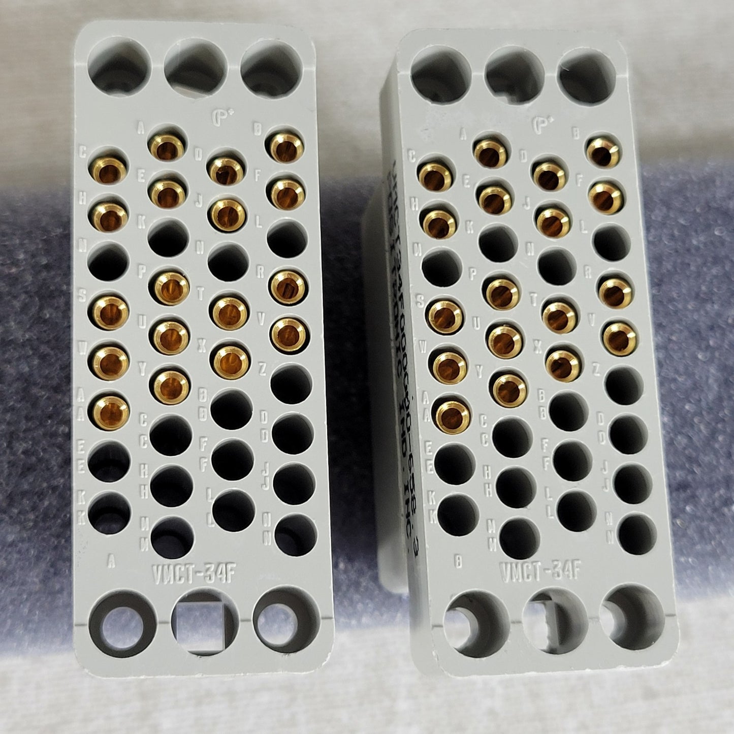 2-Pack POSITRONIC VMCT34F000000658 34 Position Female Connectors Beige Mil Spec