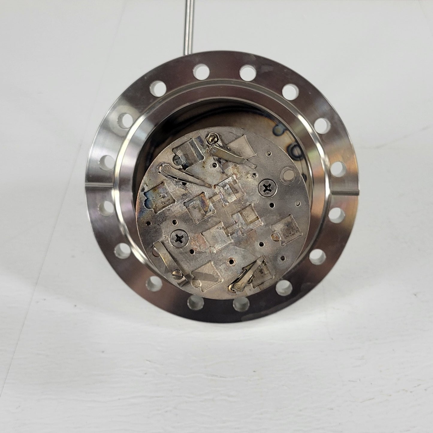 DN100CF Water-Cooled Copper Wafer Chuck UHV Thin Film Deposition Stage High Vac