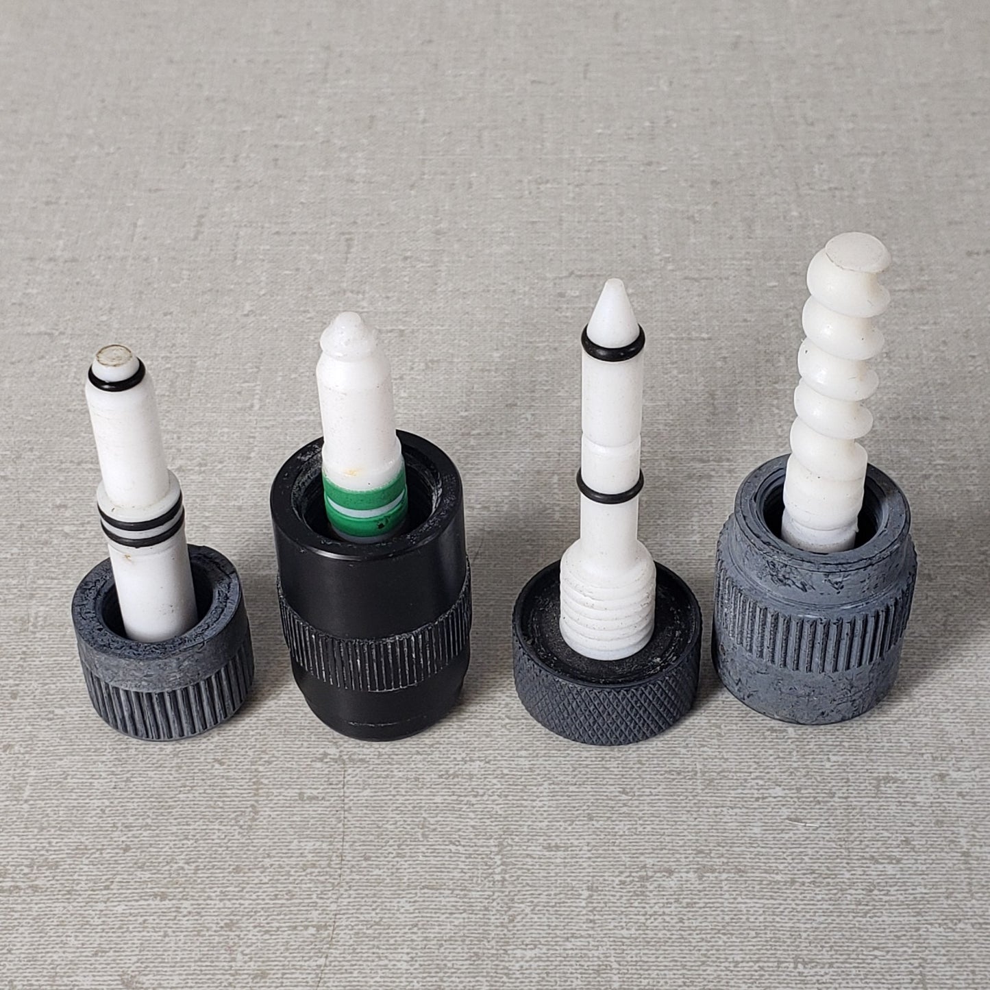 Assorted PTFE Glassware Accesories for Laboratory Use, 13mm, 10mm, & 9mm Plugs