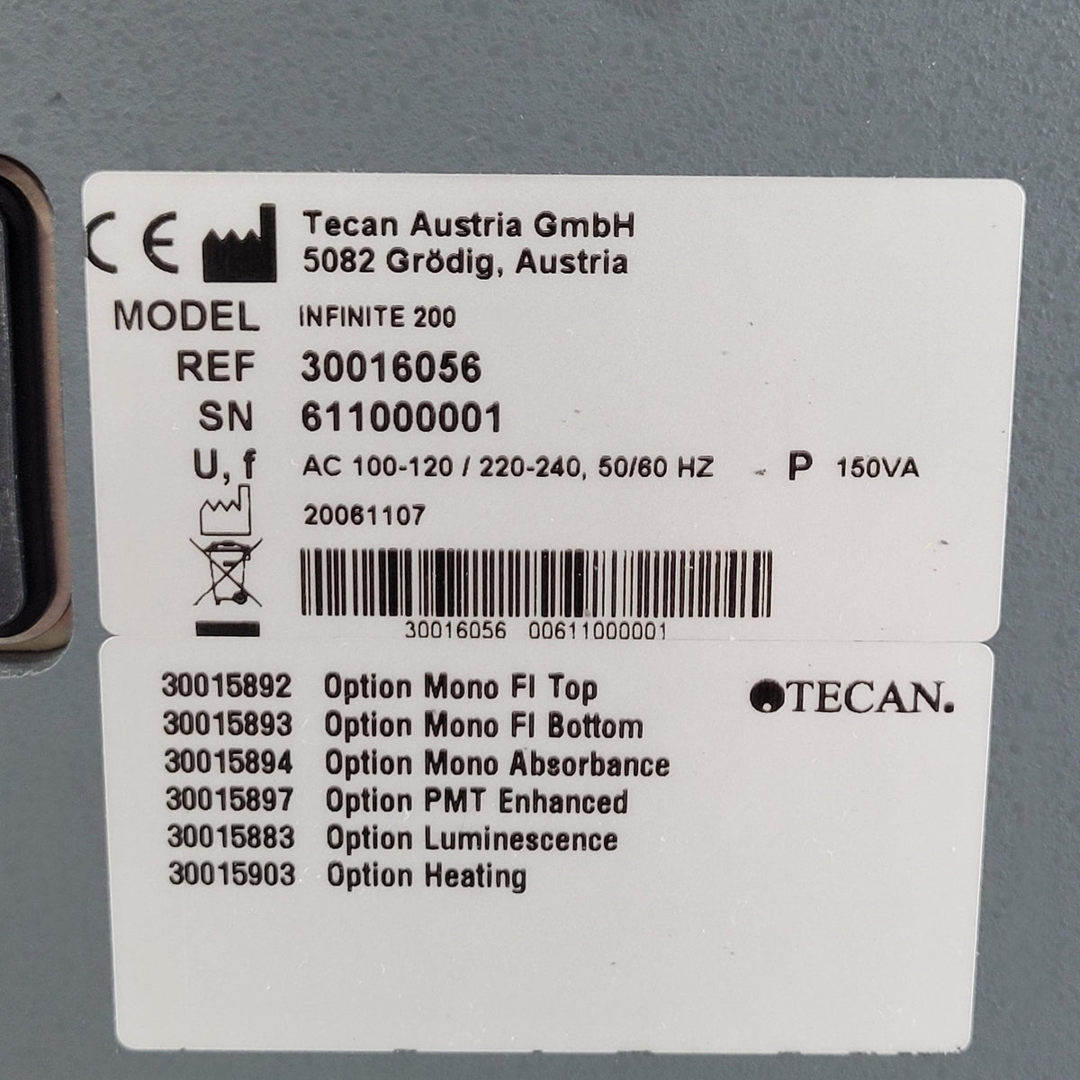 READ Tecan Infinite M200 Plate Reader Bottom Fluorescence Absorbance Heating PC