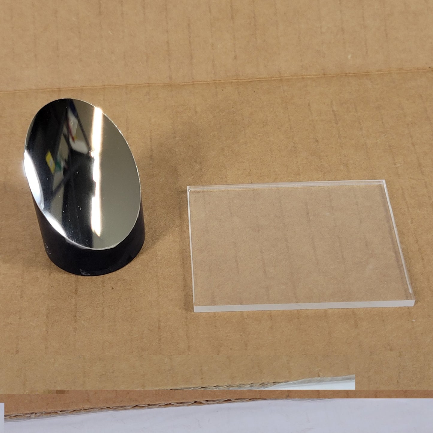 Elliptical Curved Mirror & Transparent Rectangle, Used for FTIR Infrared