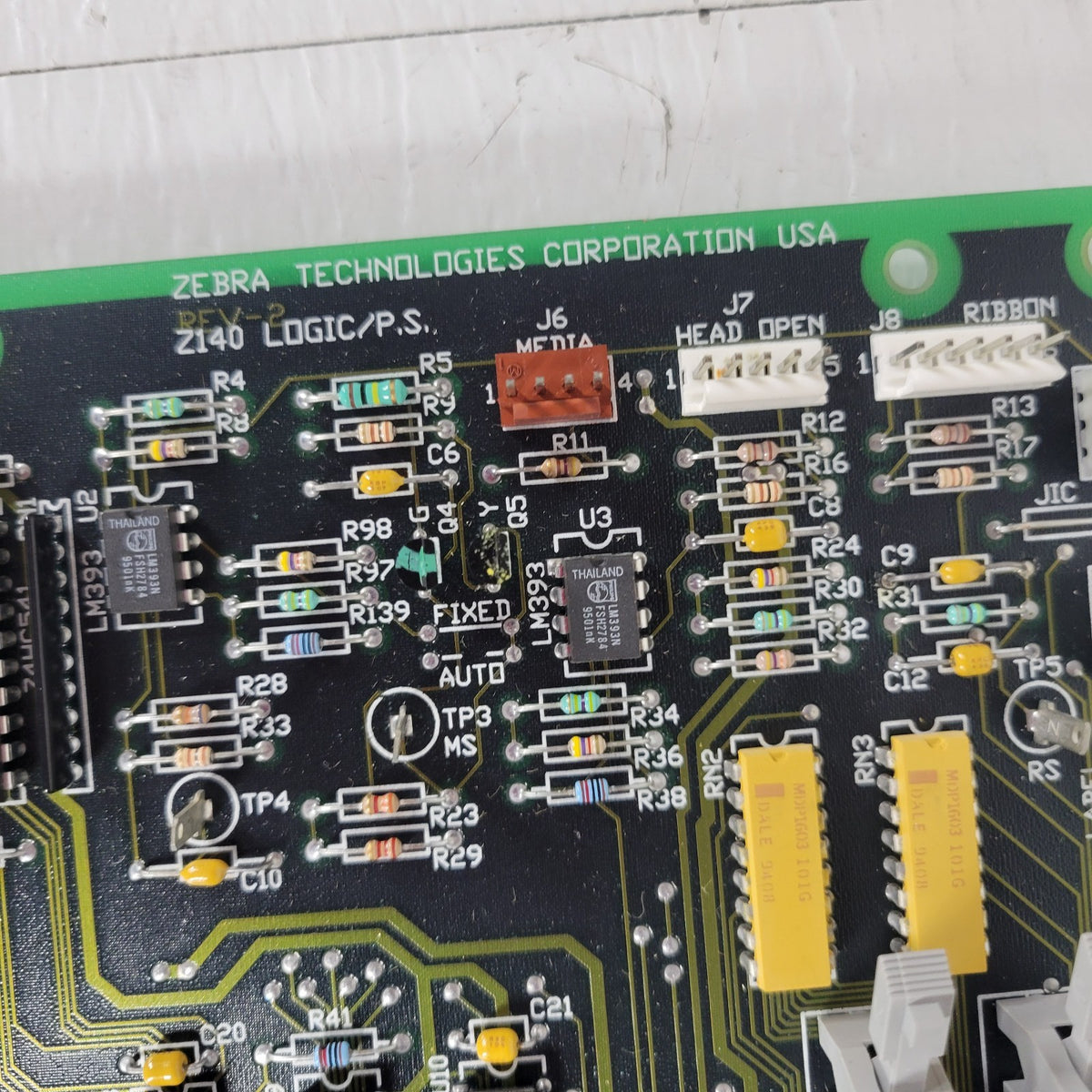 Zebra 40518-1 Rev 4 Z140LM 140Xi Logic Power Supply Control Board PCB