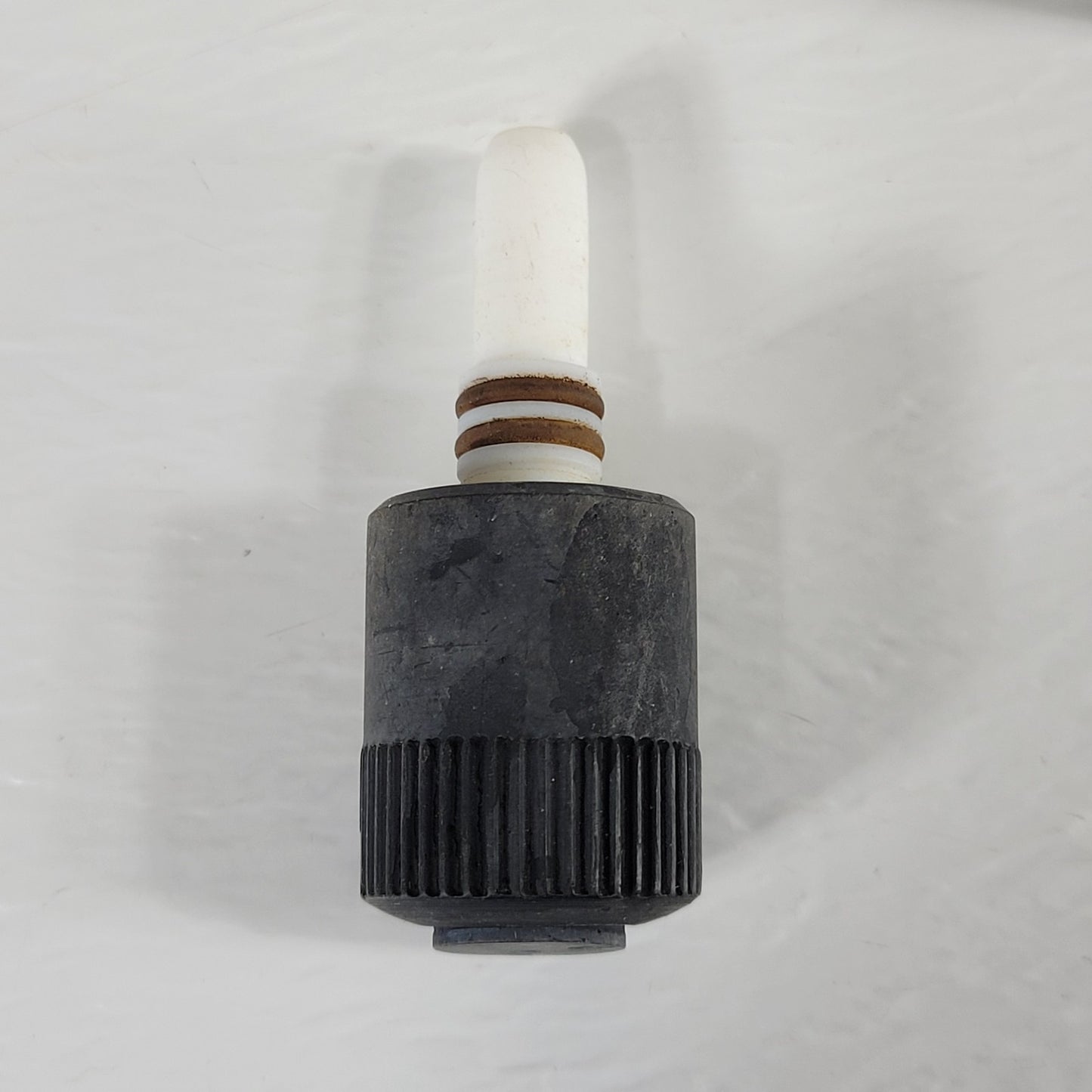 Three CHEMGLASS PTFE 0-8mm High Vacuum Valve Plug-Only for Vacuum Systems, Brown