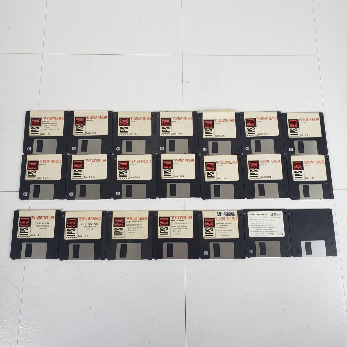 Instant Publisher IPS 950 v5.0 Software Complete 14-Disk Set Color Label Printin