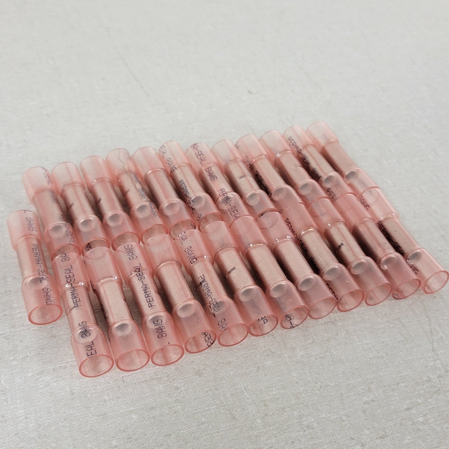 Lot 25 Molex 19164-0079 Perma-Seal 8 AWG Heat Shrink Butt Splice Red