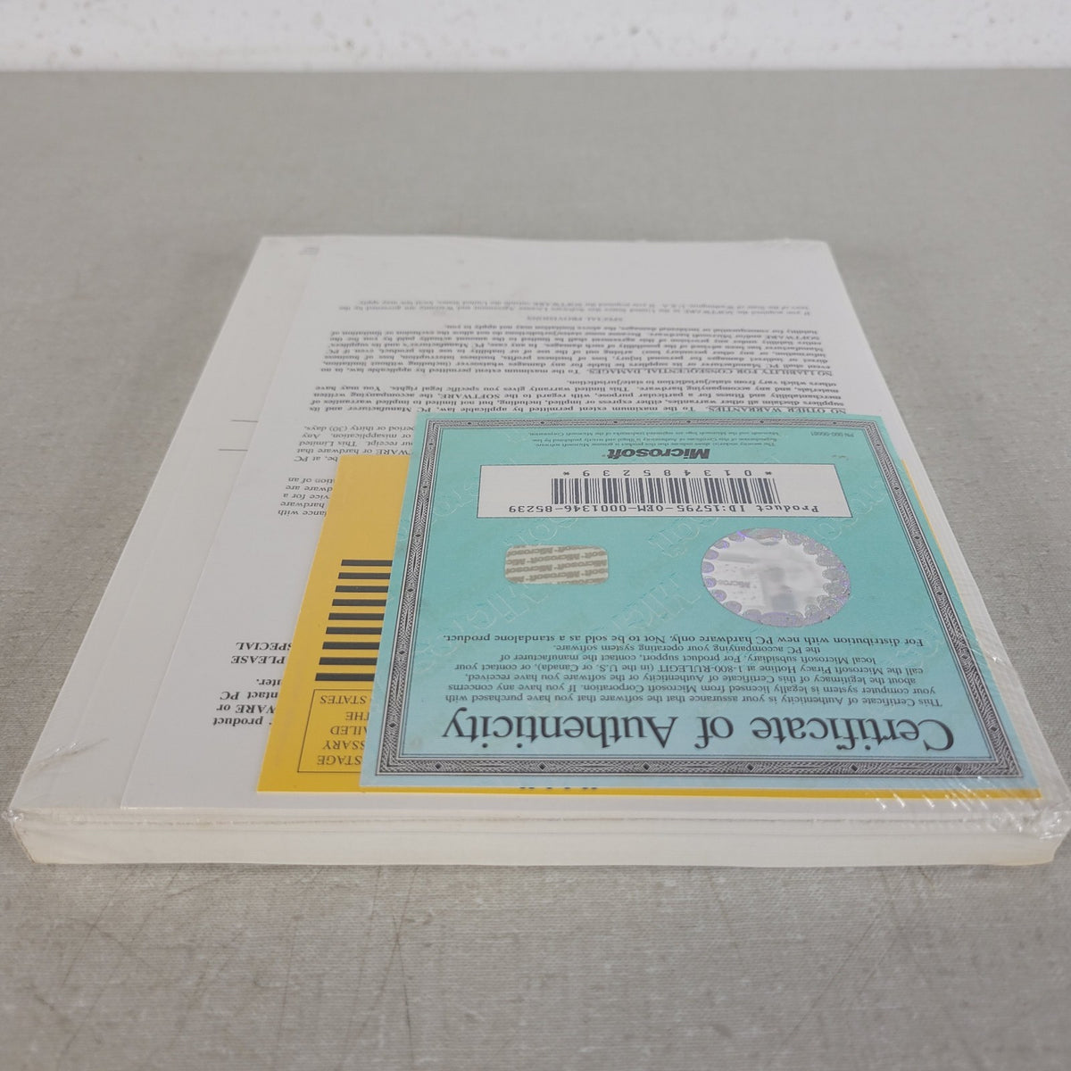 Vintage Microsoft Windows & MS-DOS User's Guide Manual w/ COA Sealed