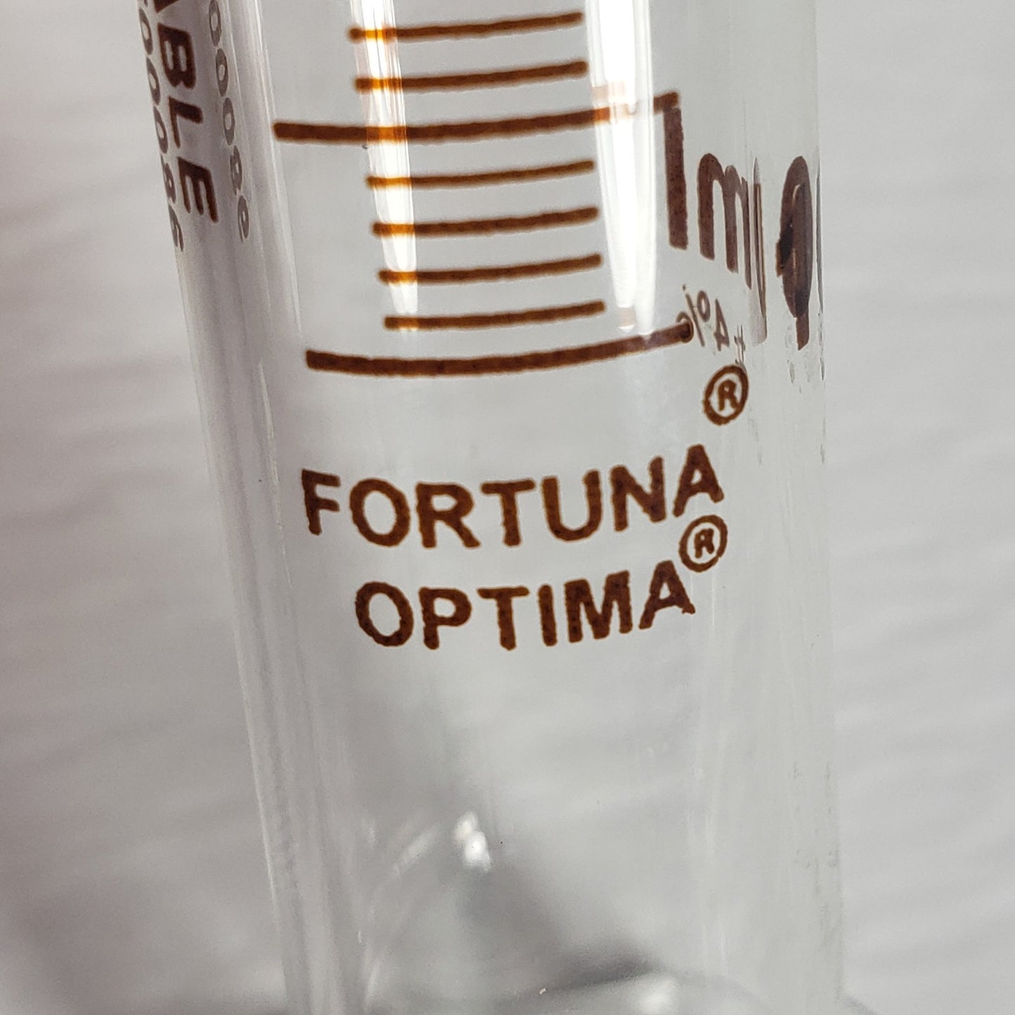 FORTUNA OPTIMA 10ml Glass Srng with Luer Lock Tip for Secure Connections