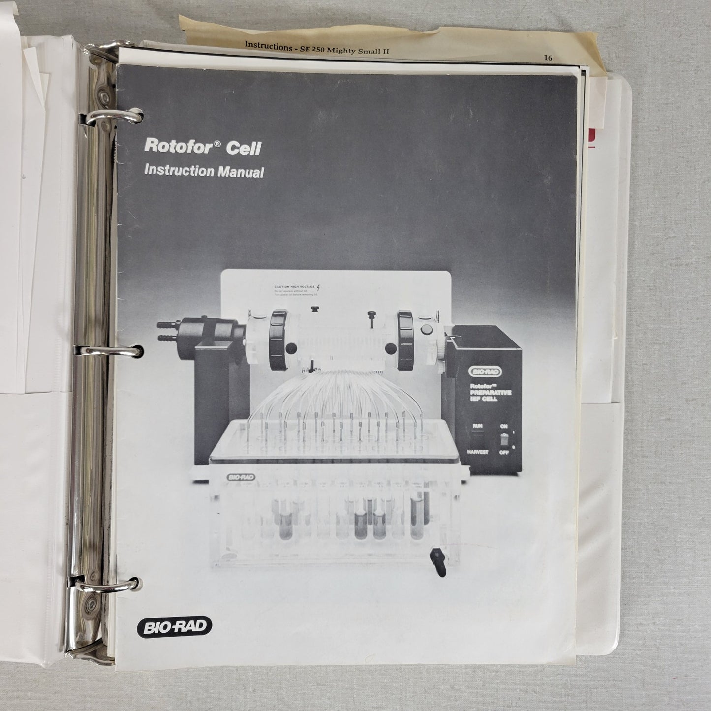 Bio-Rad Mini-PROTEAN 2-D Tube Cell Instruction Manual 1652960 1652961 1652965