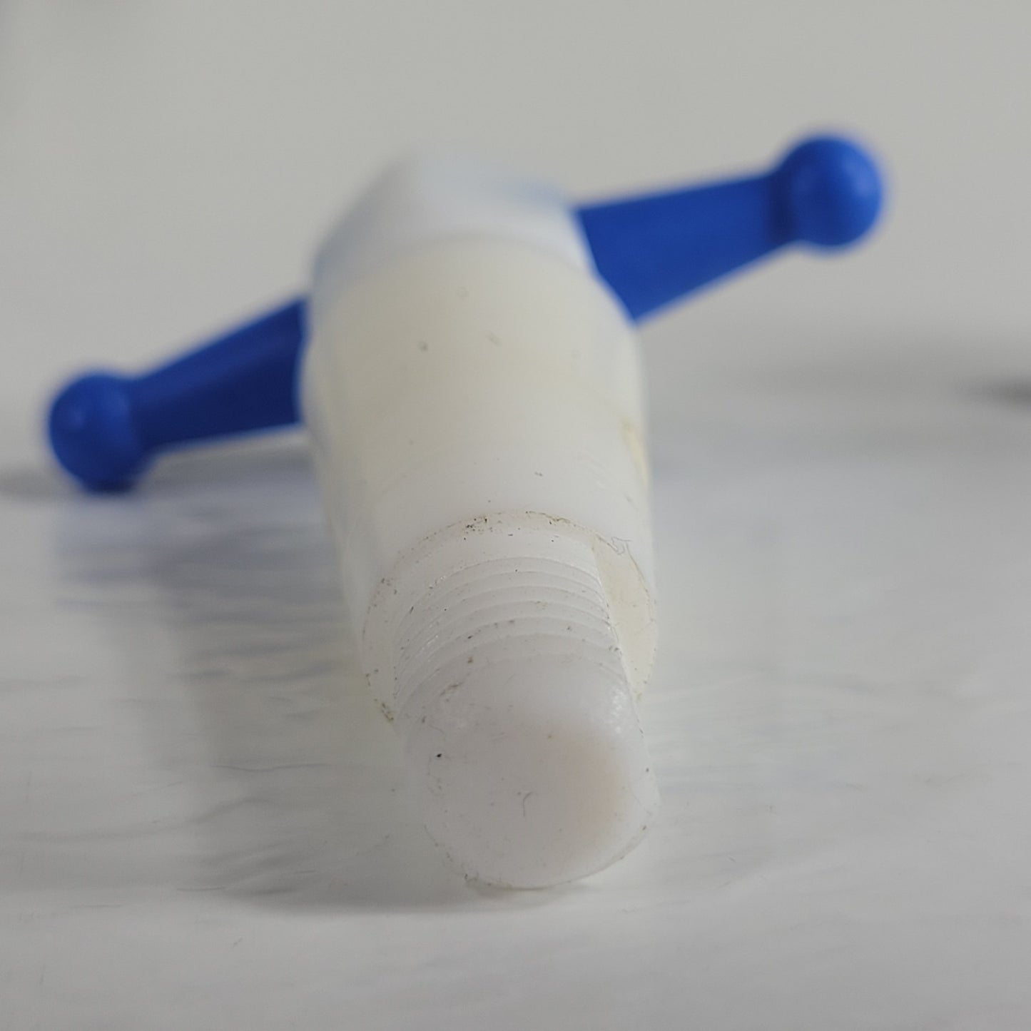Three PTFE 17/28mm 4mm Bore Tapered Stopcocks for Glassware in Labs, Blue