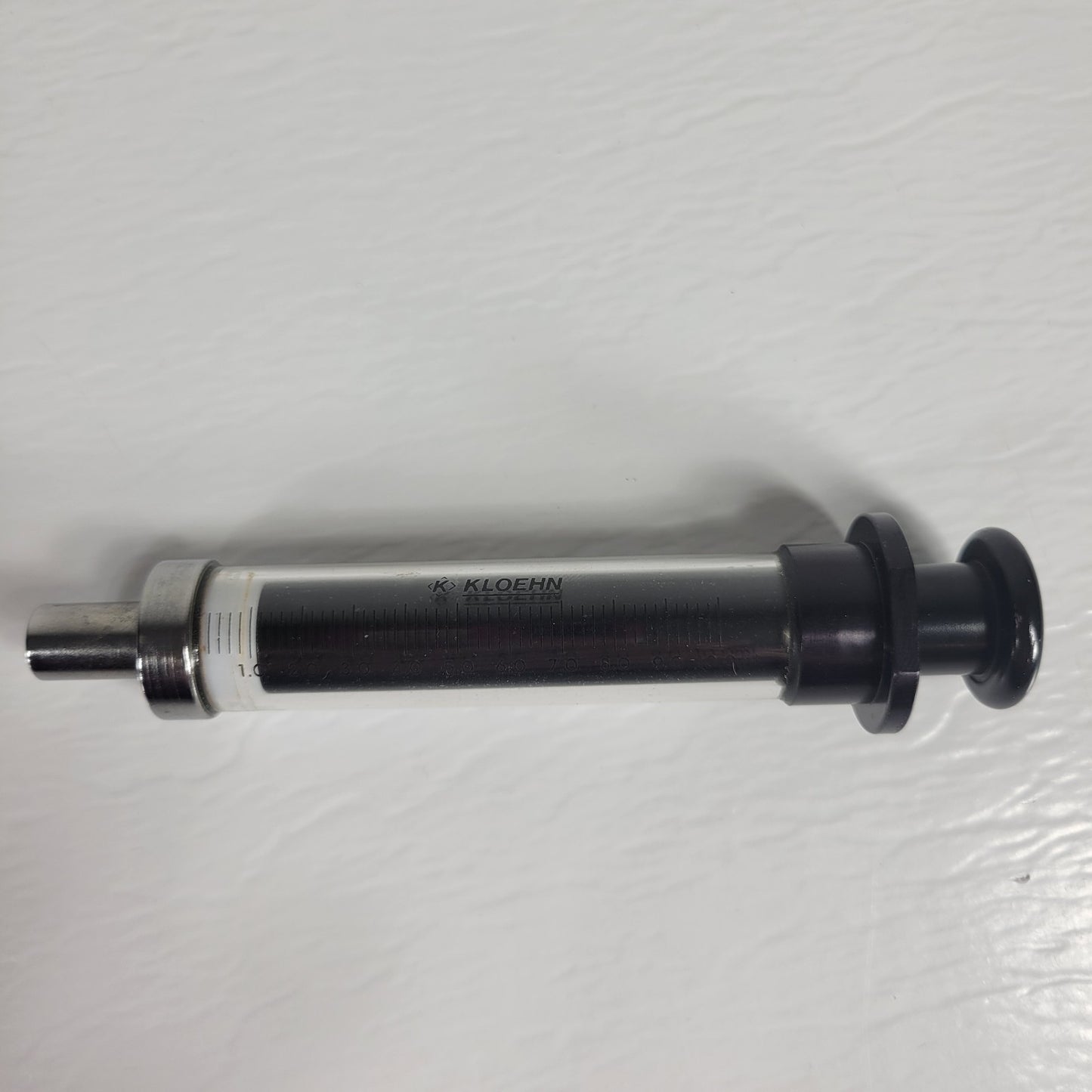 KLOEHN 10.0ml Glass Srng with Luer Lock Tip for Secure Connections