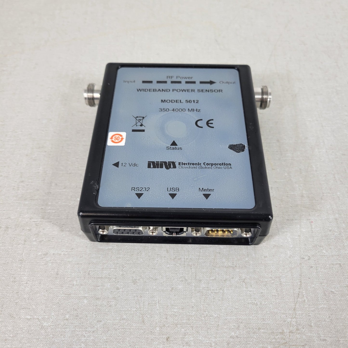 TESTED WORKS Bird 5012 Wideband RF Power Sensor 350MHz-4GHz USB RS232 N-Female