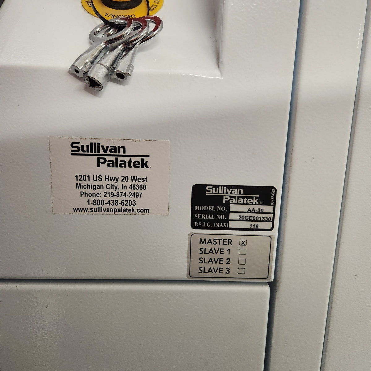 Sullivan-Palatek AA-30 30HP 120CFM Oil-Free Air Compressor w SPRF-145A Air Dryer
