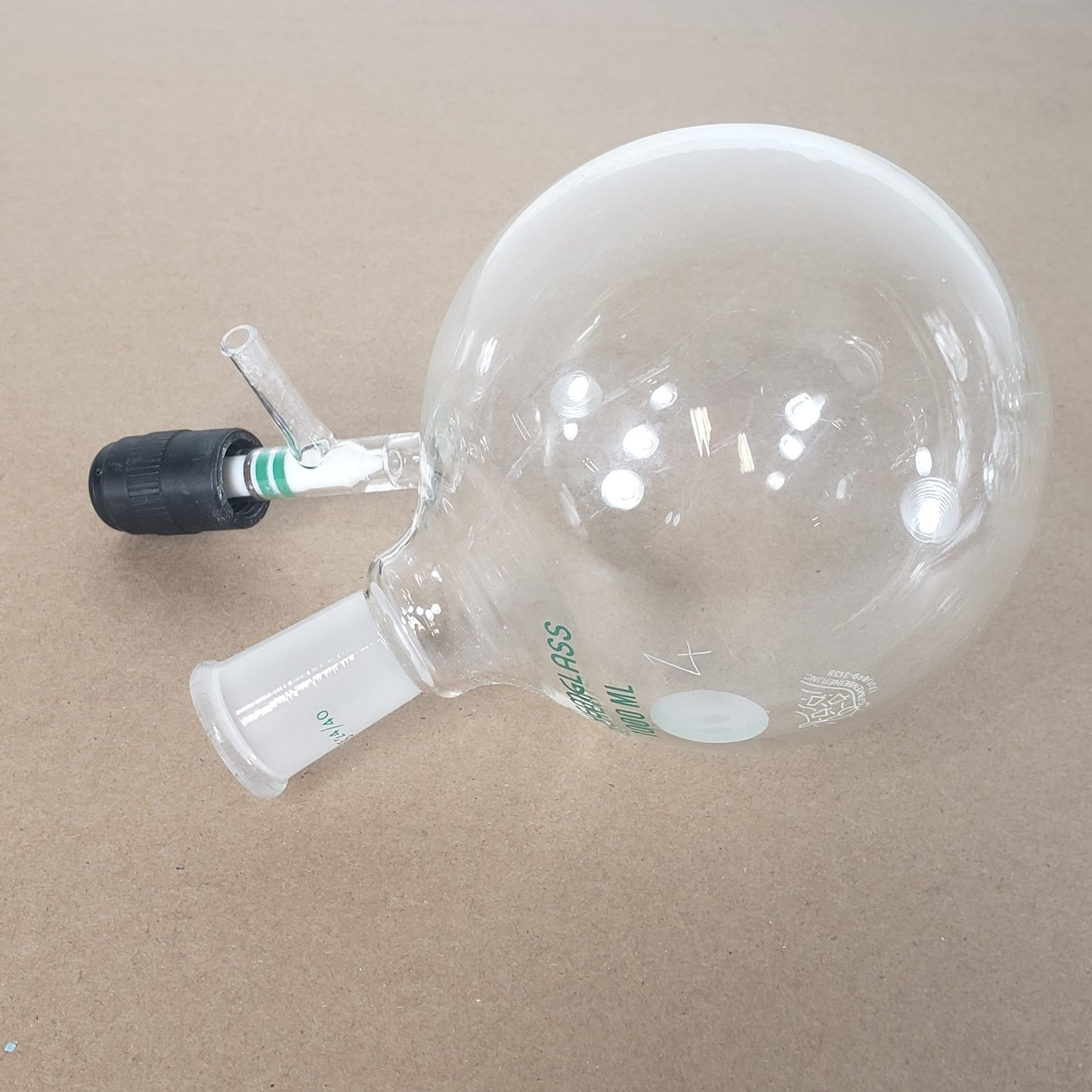 Lot of 3 Chemglass AF-0529-07/0094-04 Airfree Round Bottom Flasks 1000/500mL