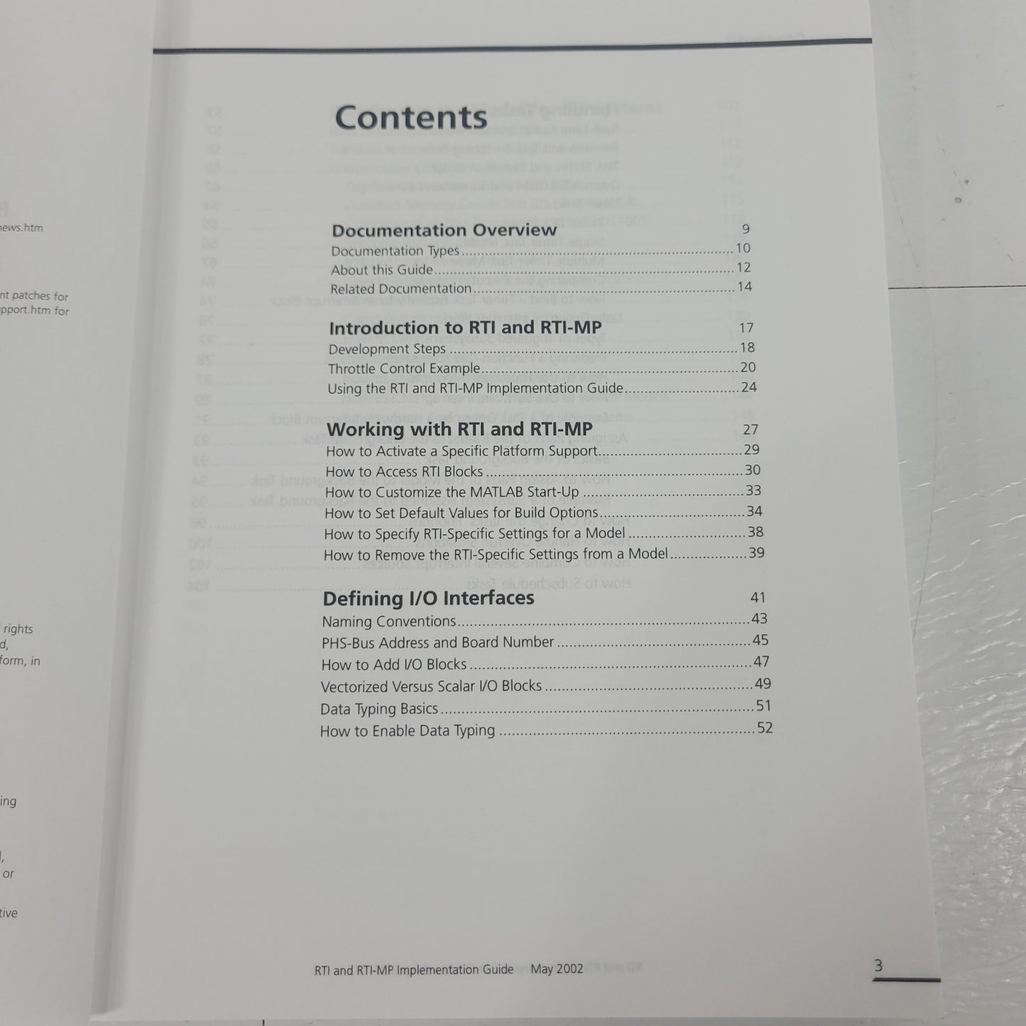 dSPACE RTI RTI-MP Real-Time Interface Implementation Guide Release 3.4 May 2002